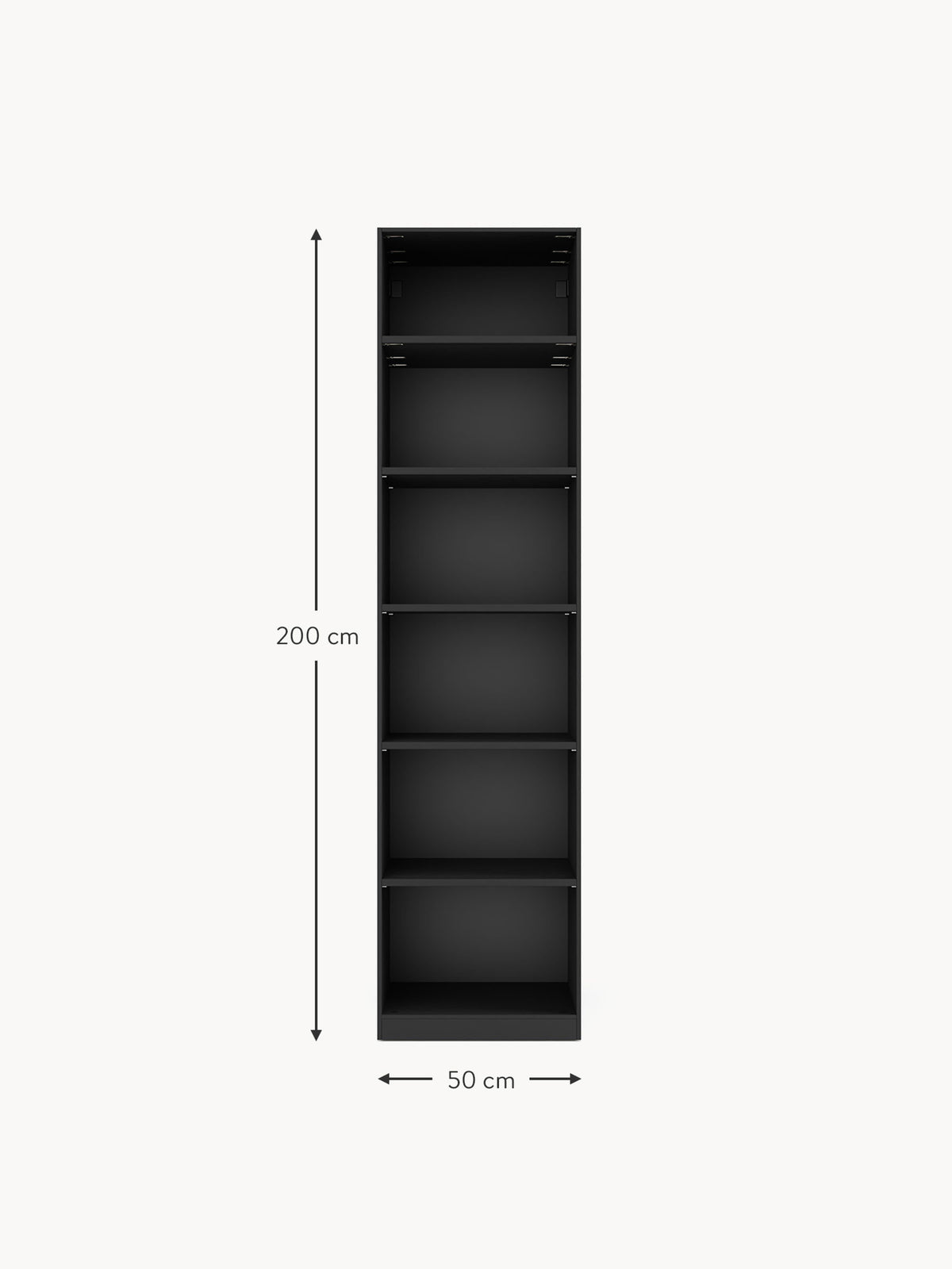 Leon Modular Hinged Door Wardrobe, 50 cm Wide, in various sizes
