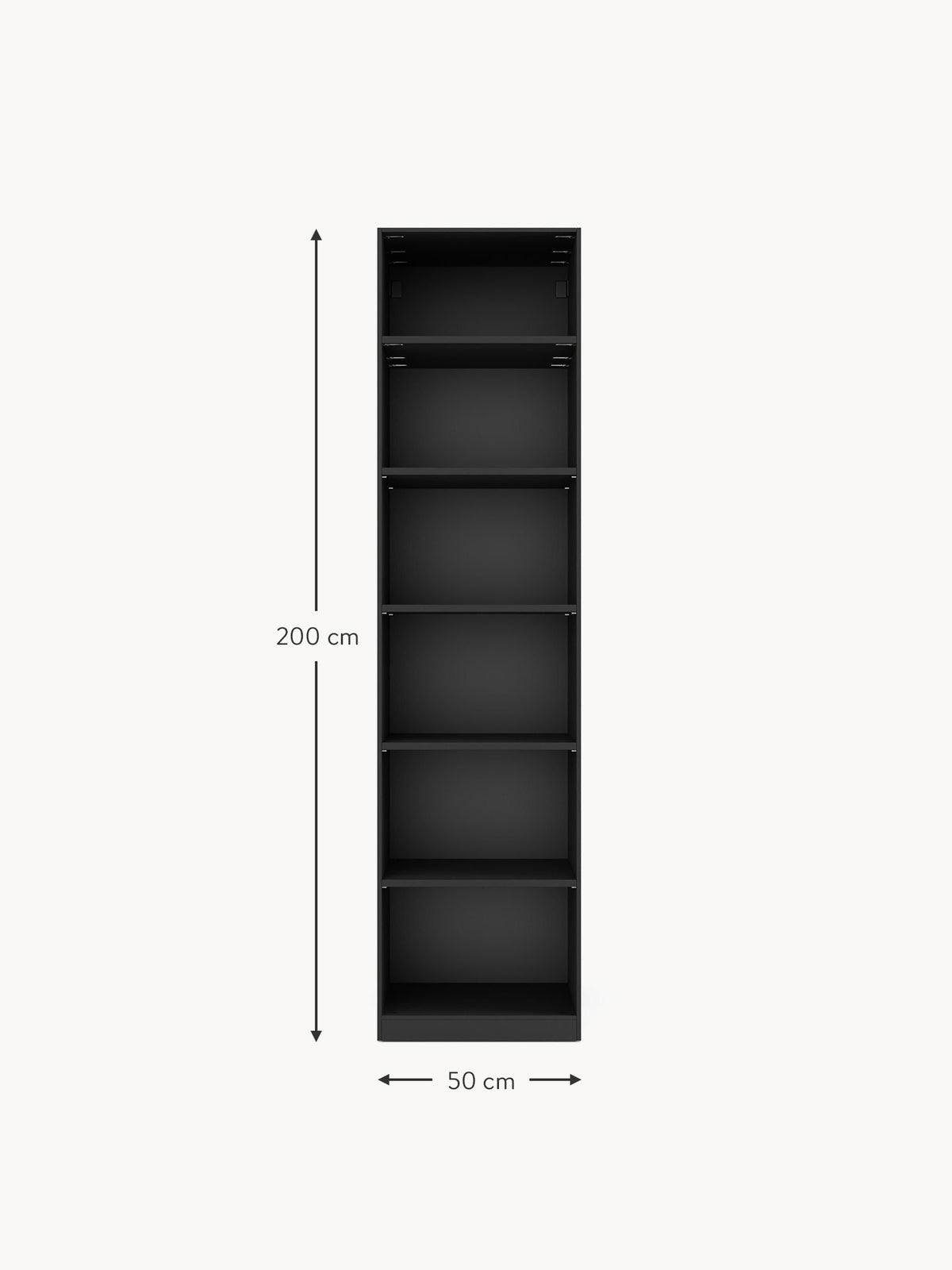 Leon Modular Hinged Door Wardrobe, 50 cm Wide, in various sizes