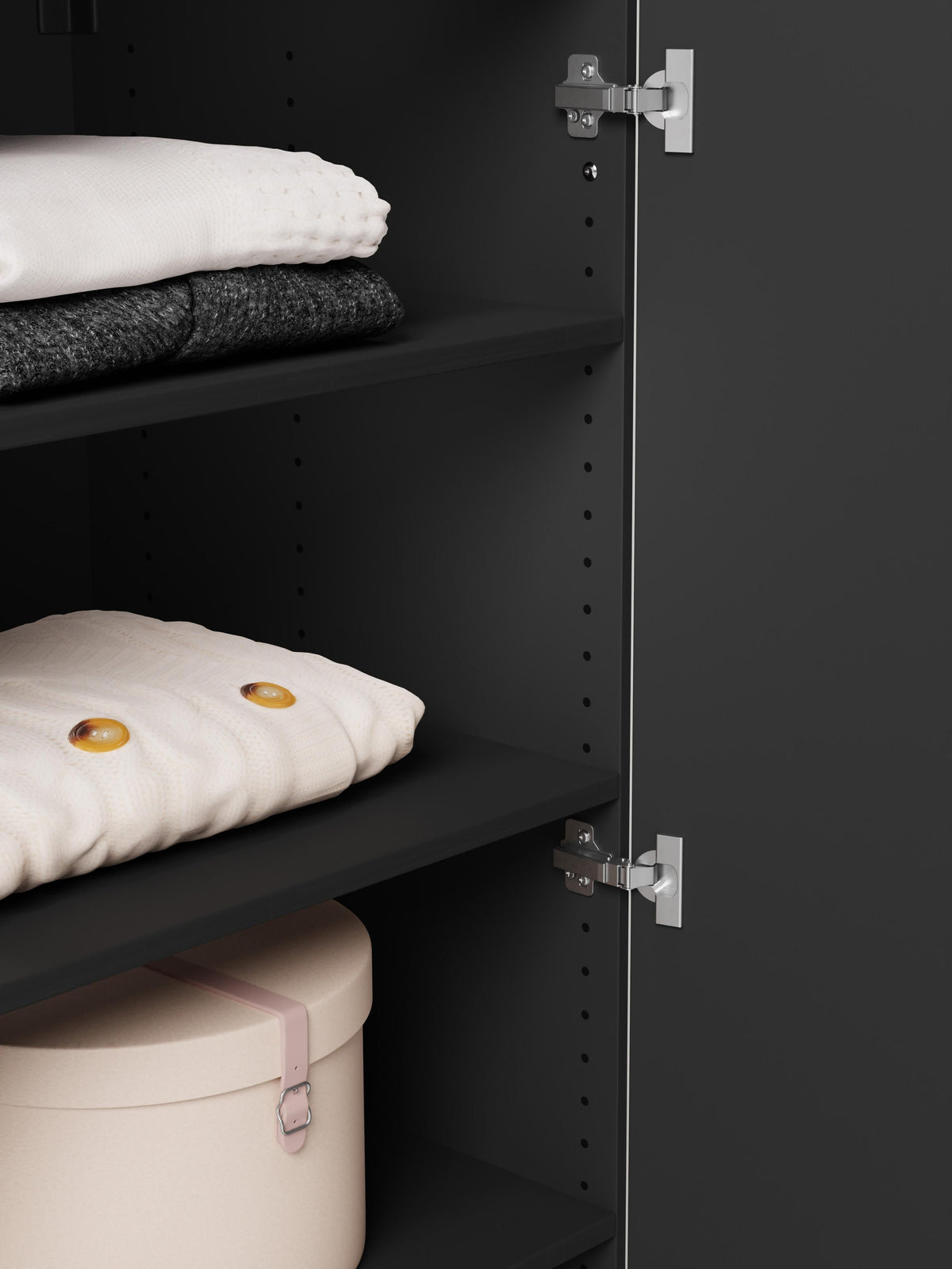Leon Modular Hinged Door Wardrobe, 50 cm Wide, in various sizes