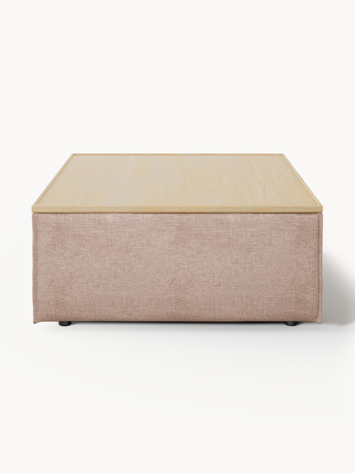 Lennon Linen Blend Ottoman with Storage