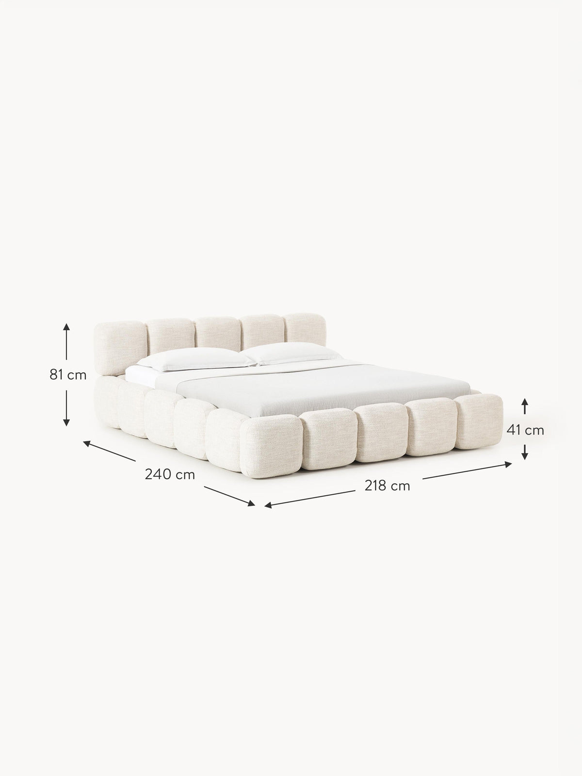 Tayla Upholstered Bouclé Bed