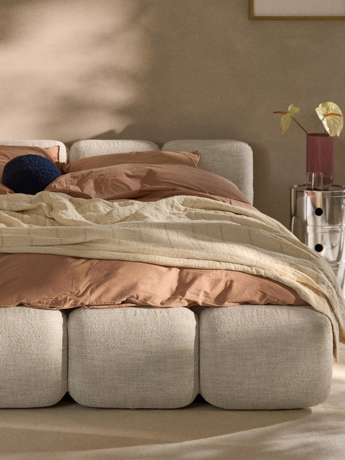 Tayla Upholstered Bouclé Bed