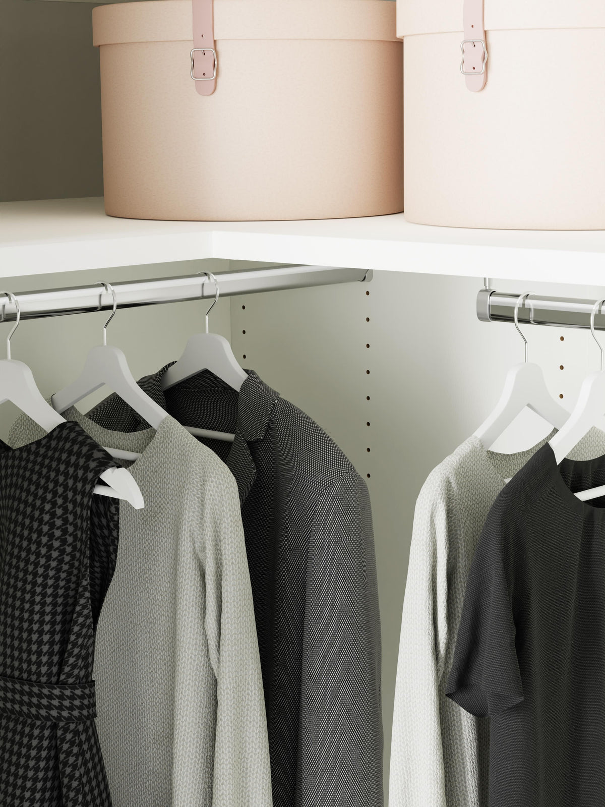 Charlotte Modular Corner Wardrobe, 165 cm Wide, in various sizes