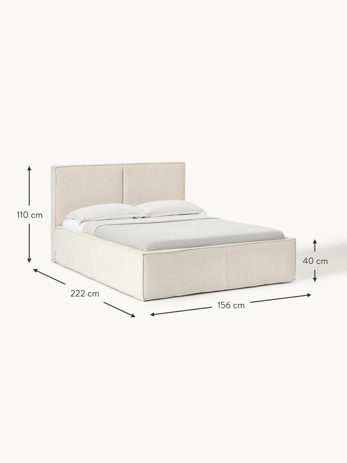 Dream Upholstered Corduroy Bed