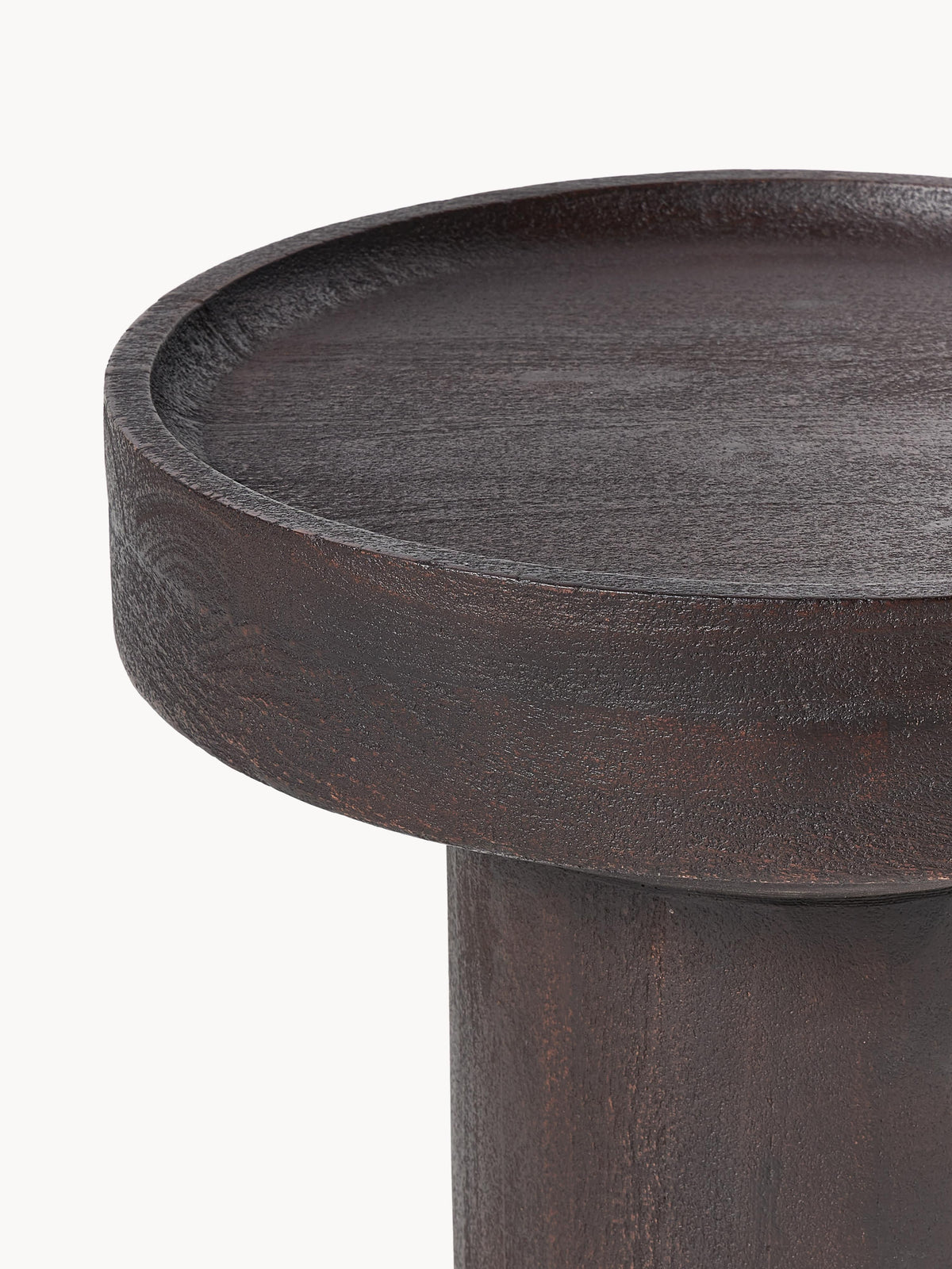 Benno Round Mango Wood Side Table