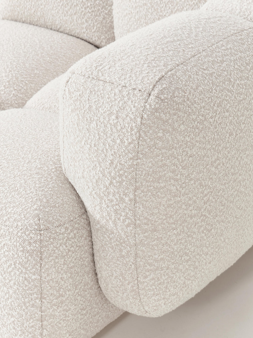 Tayla Bouclé Modular Sofa (2-seater) with Ottoman (left/right)