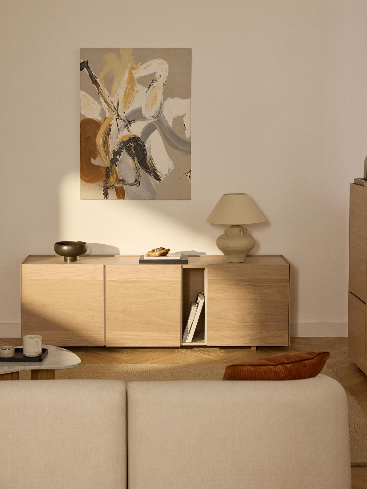 Larsen Wooden Sideboard, W 200 cm