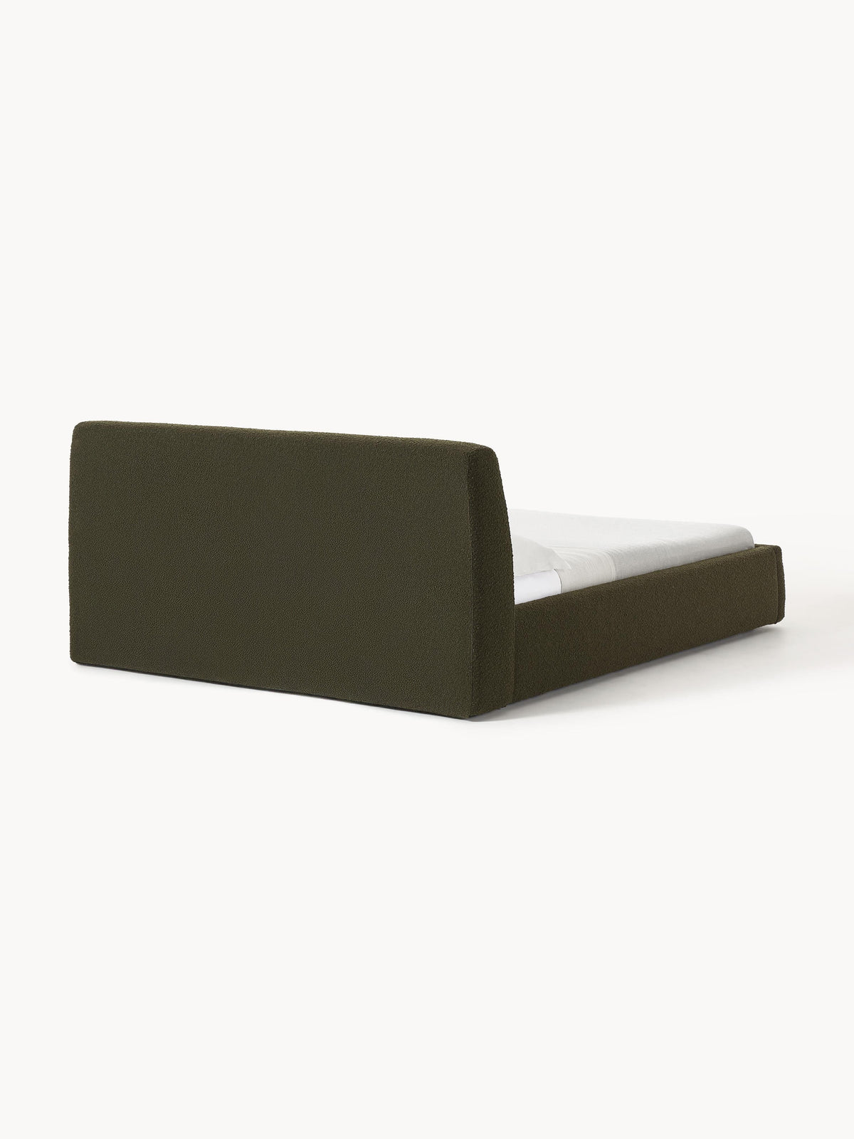 Cloud Upholstered Bouclé Bed with Storage Space