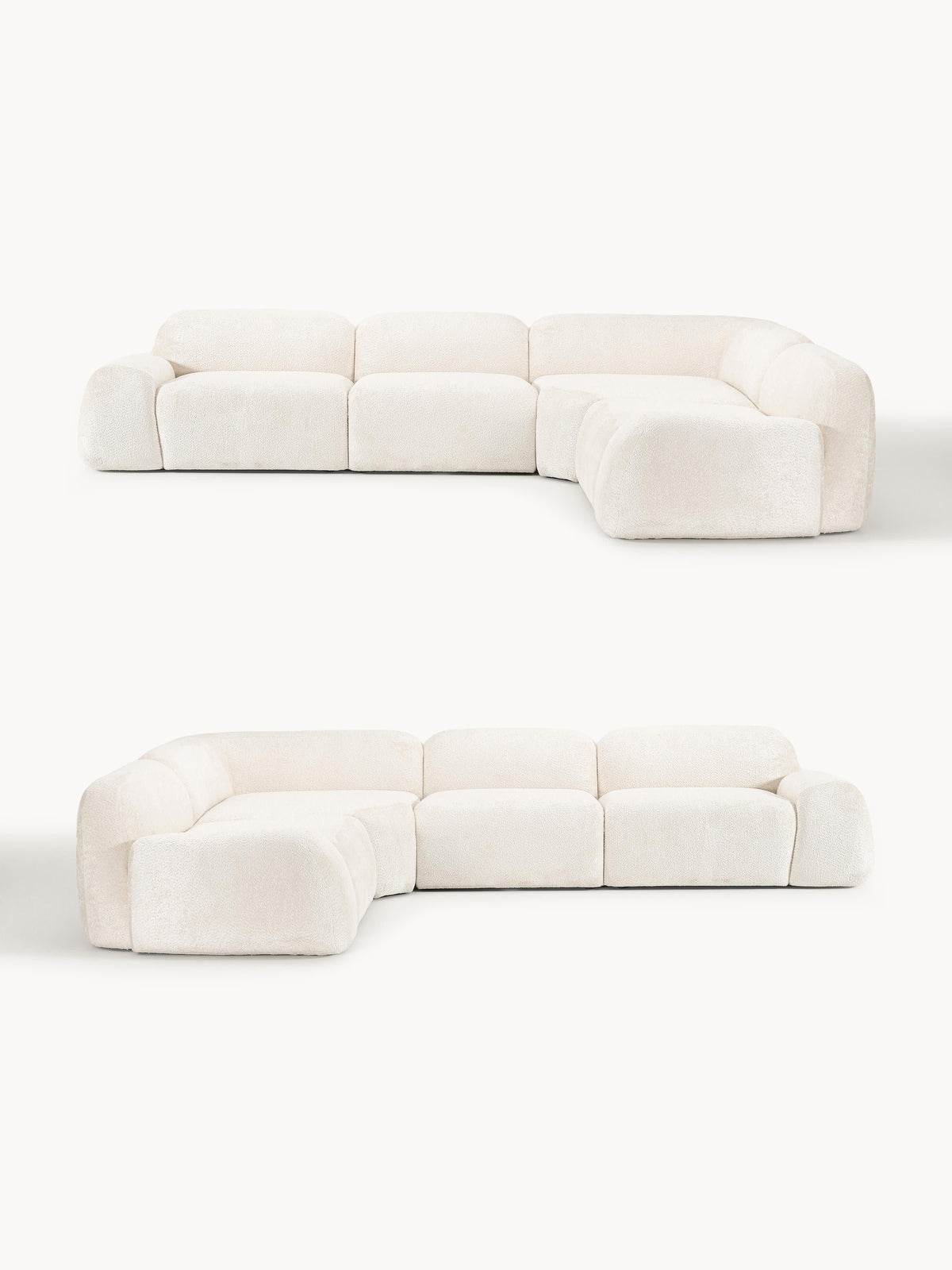 Wolke Modular Teddy Bouclé Corner Sofa (4-seater)