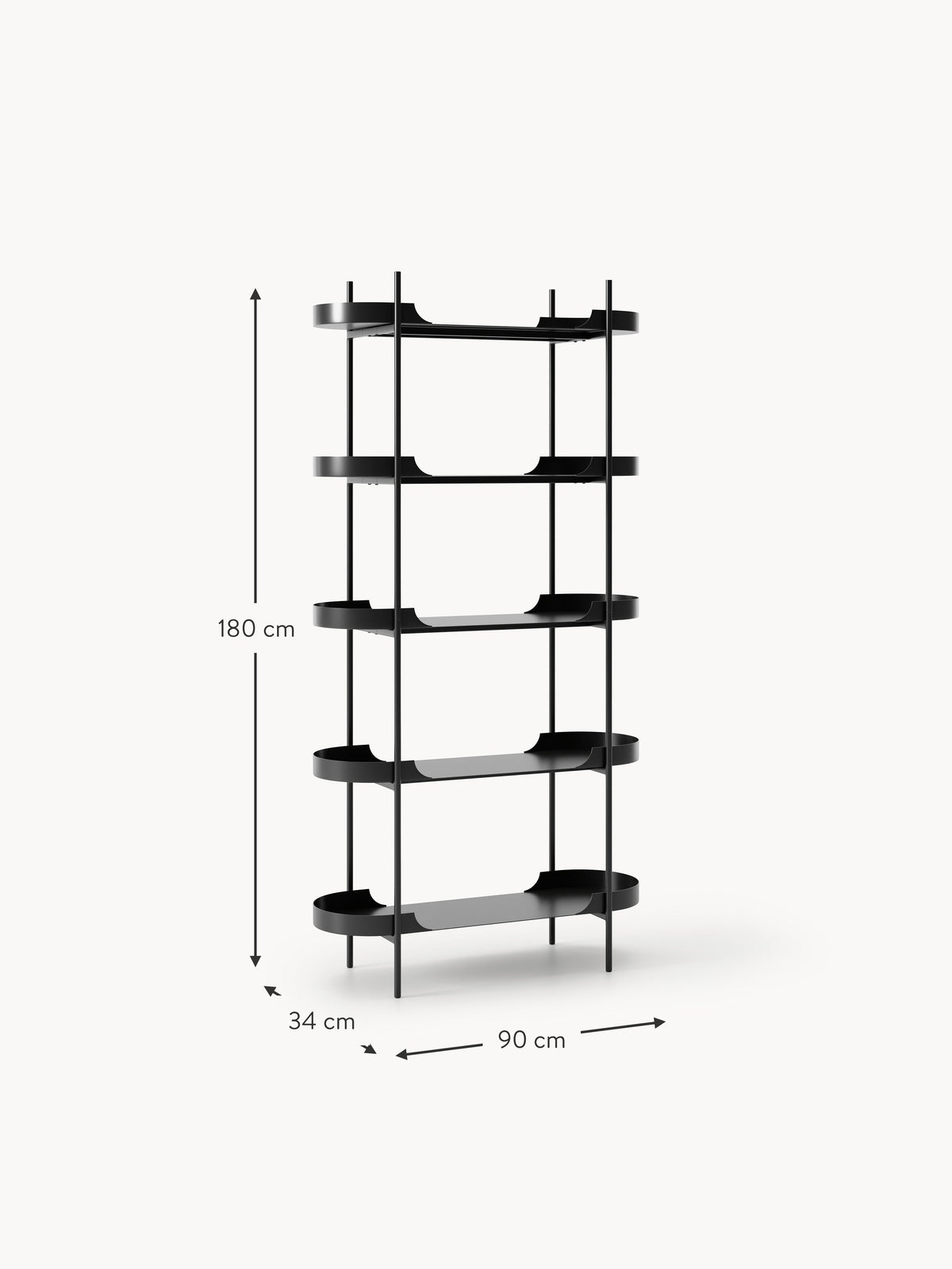 Taru Tall Metal Shelving Unit