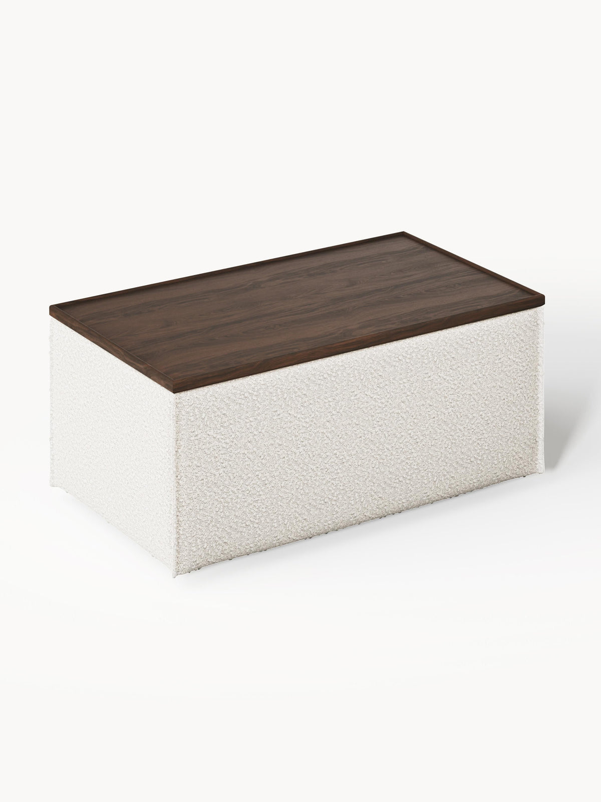 Lennon Bouclé Ottoman with Storage