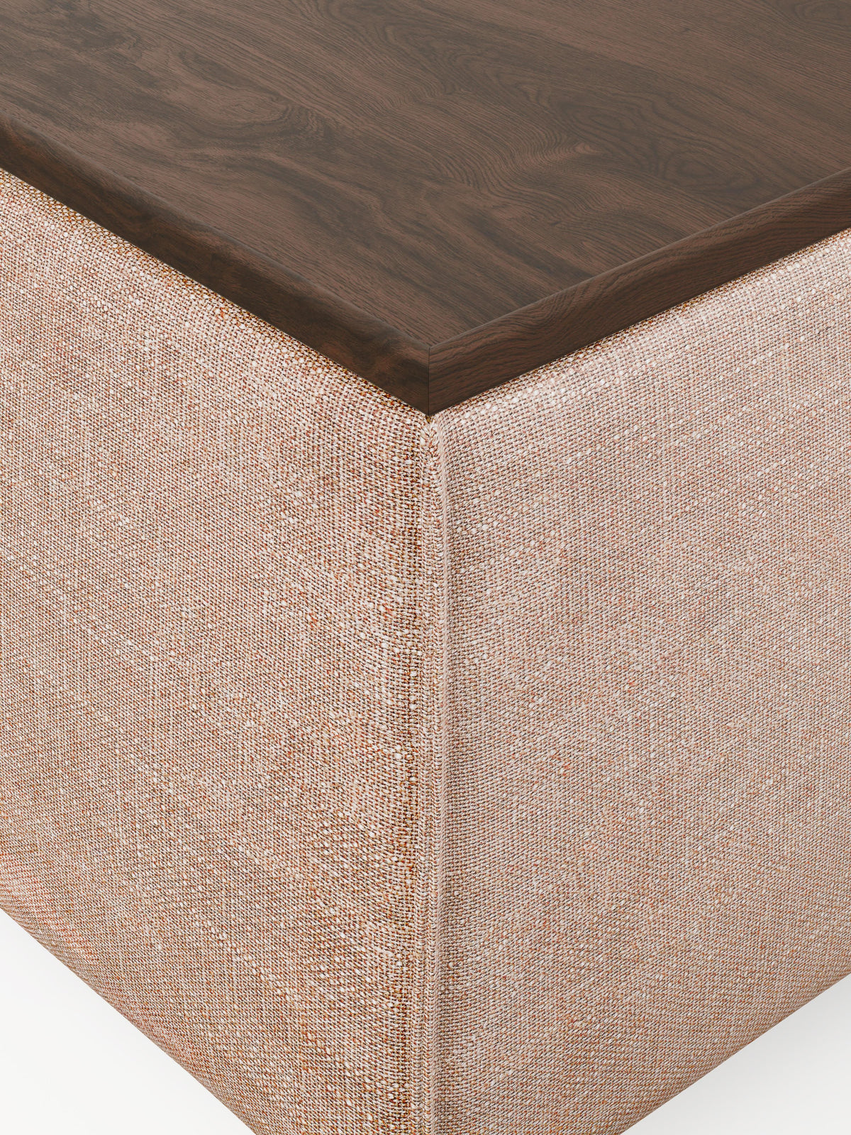 Lennon Linen Blend Ottoman with Storage