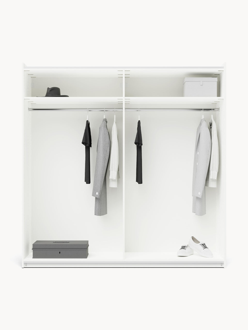 Leon Modular Sliding Door Wardrobe, 200 cm Wide, in various sizes