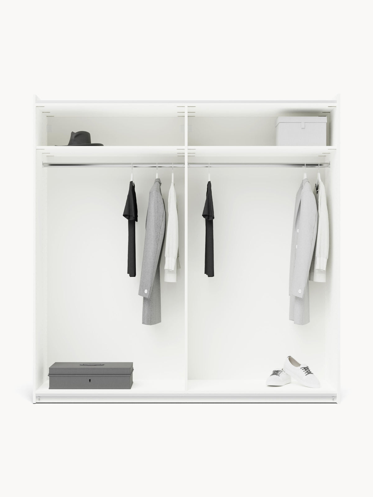 Leon Modular Sliding Door Wardrobe, 200 cm Wide, in various sizes