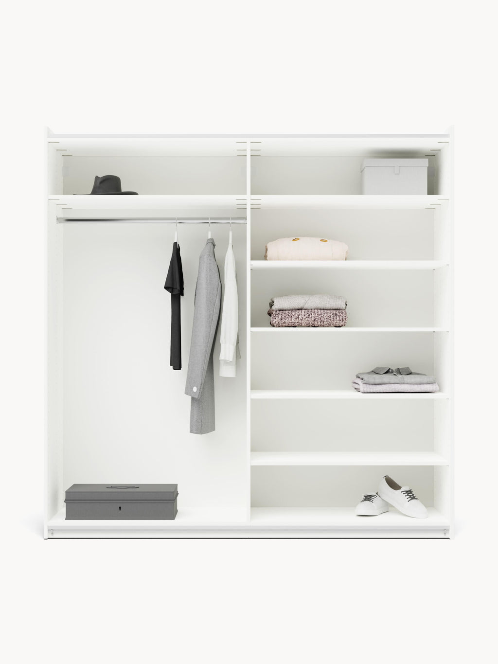 Leon Modular Sliding Door Wardrobe, 200 cm Wide, in various sizes