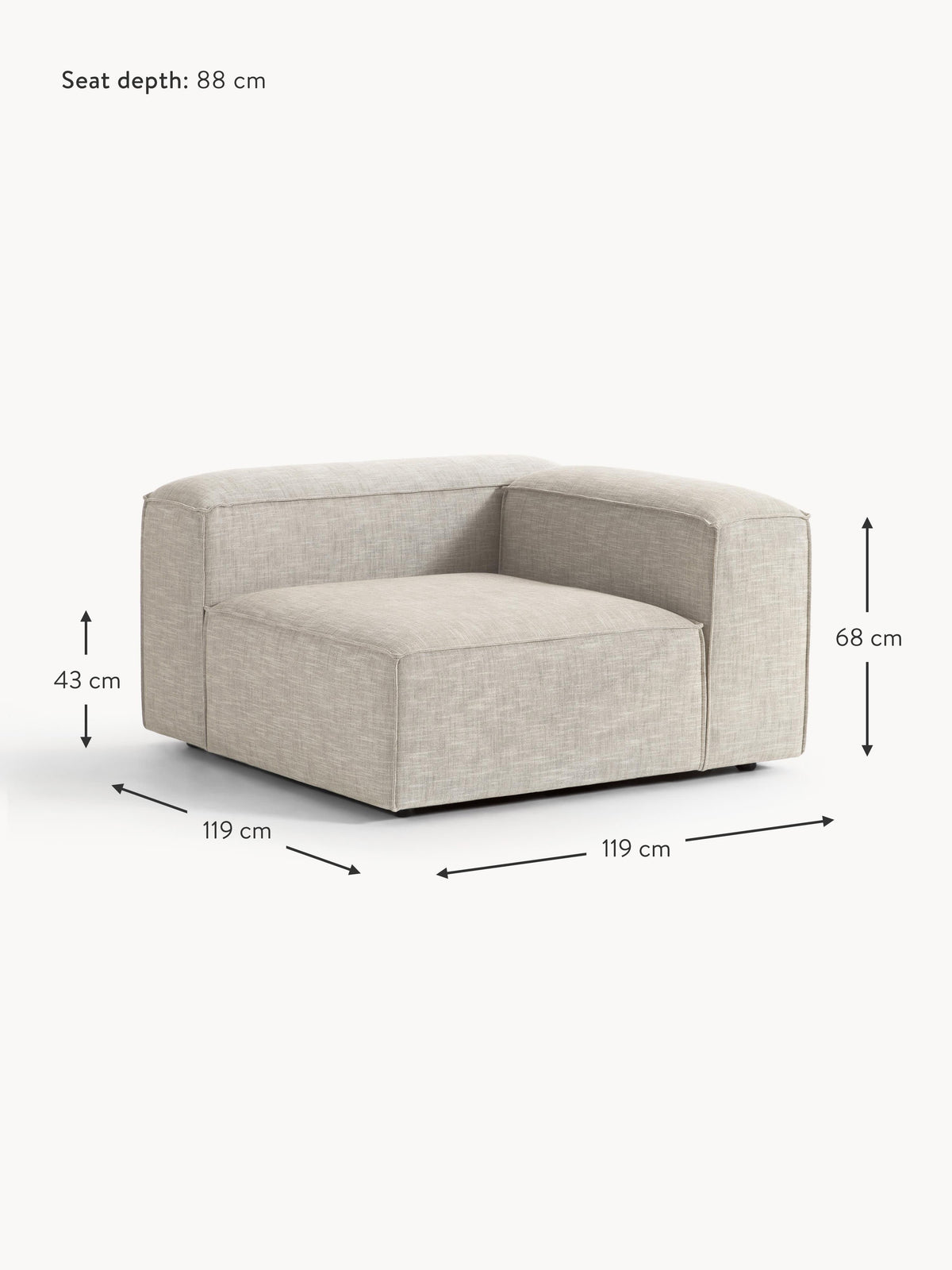Lennon Linen Blend Corner Module