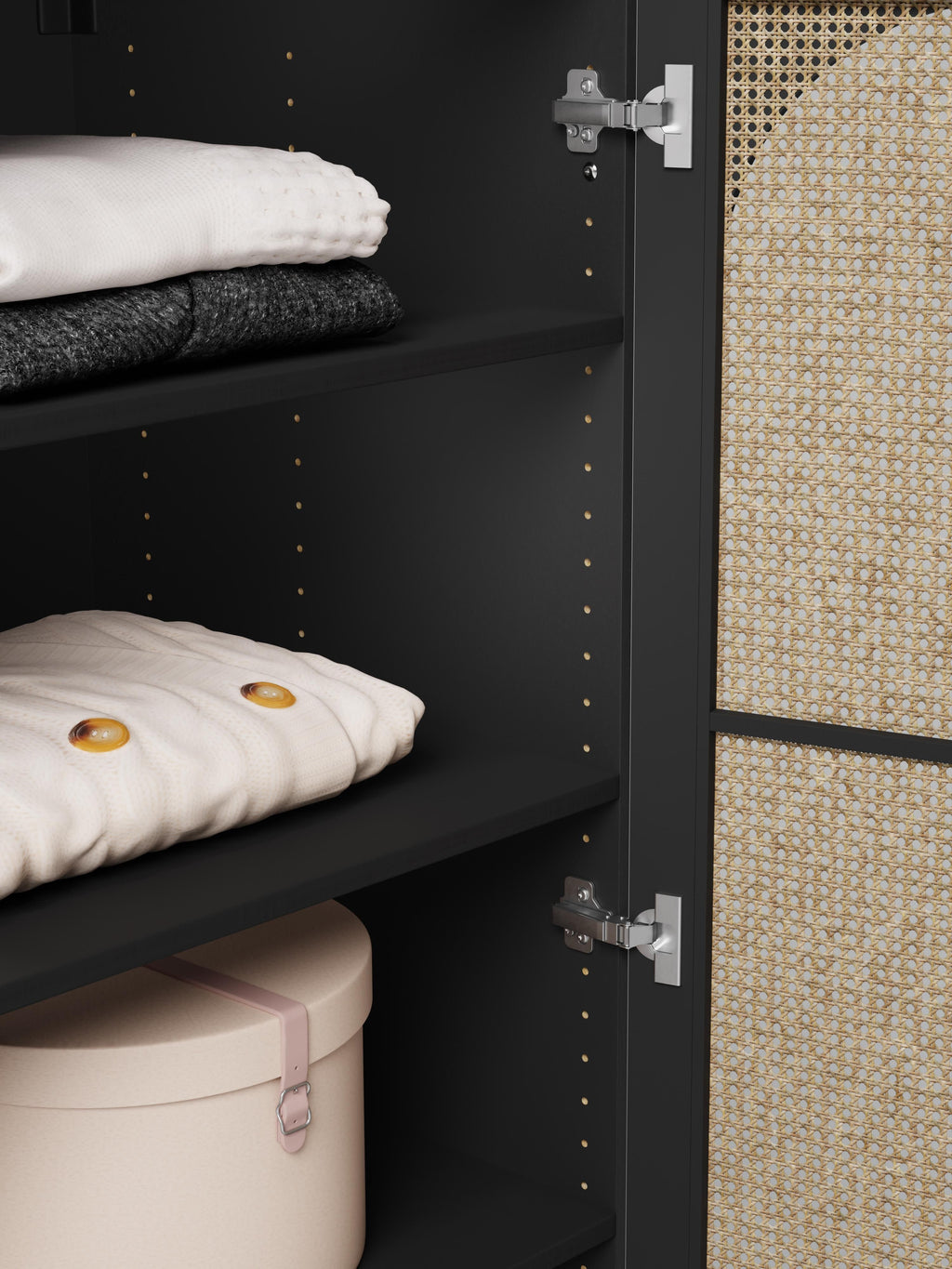 Jeanne Modular Hinged Door Wardrobe, 250 cm Wide, in various sizes