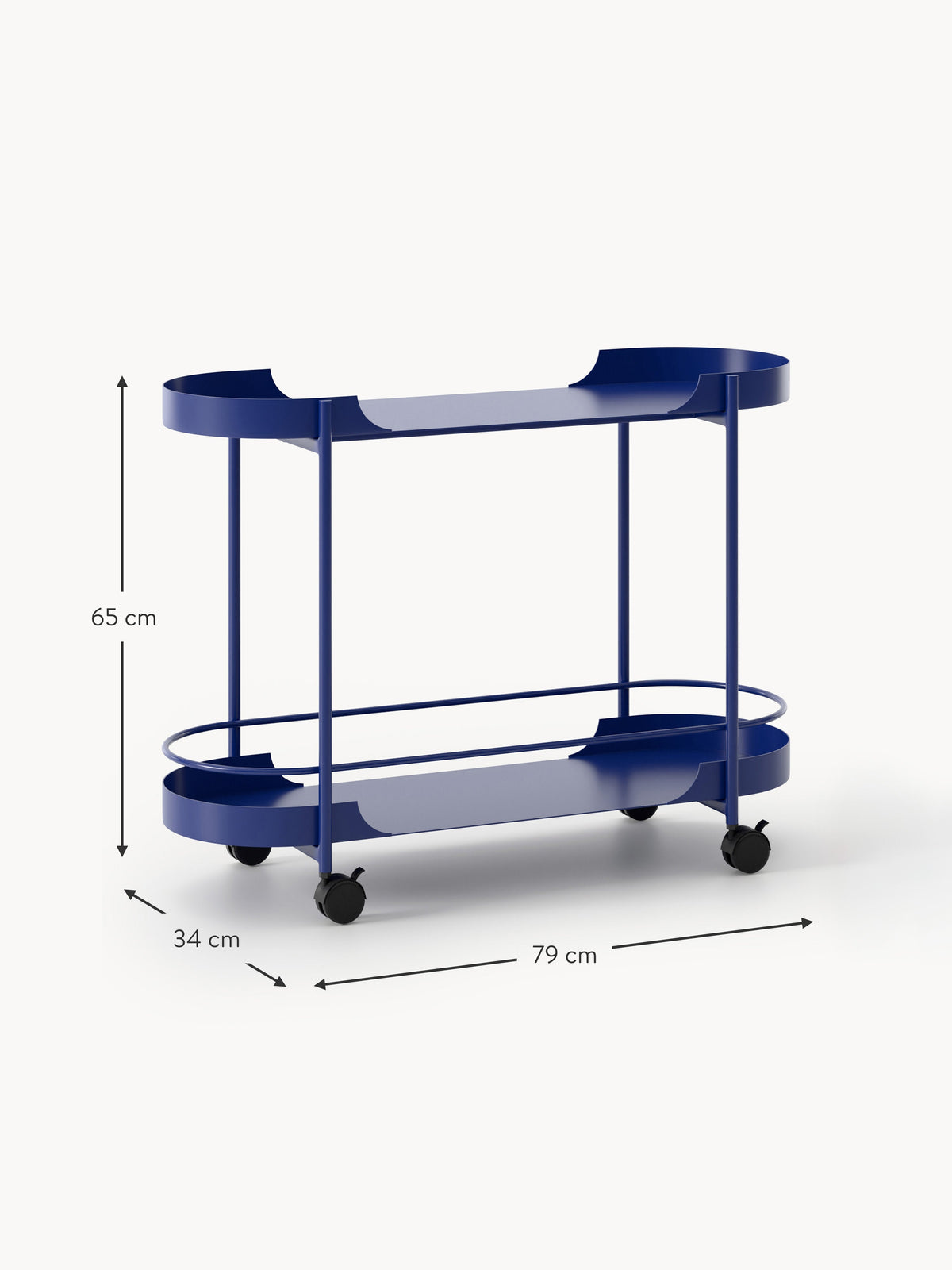 Taru Metal Serving Trolley