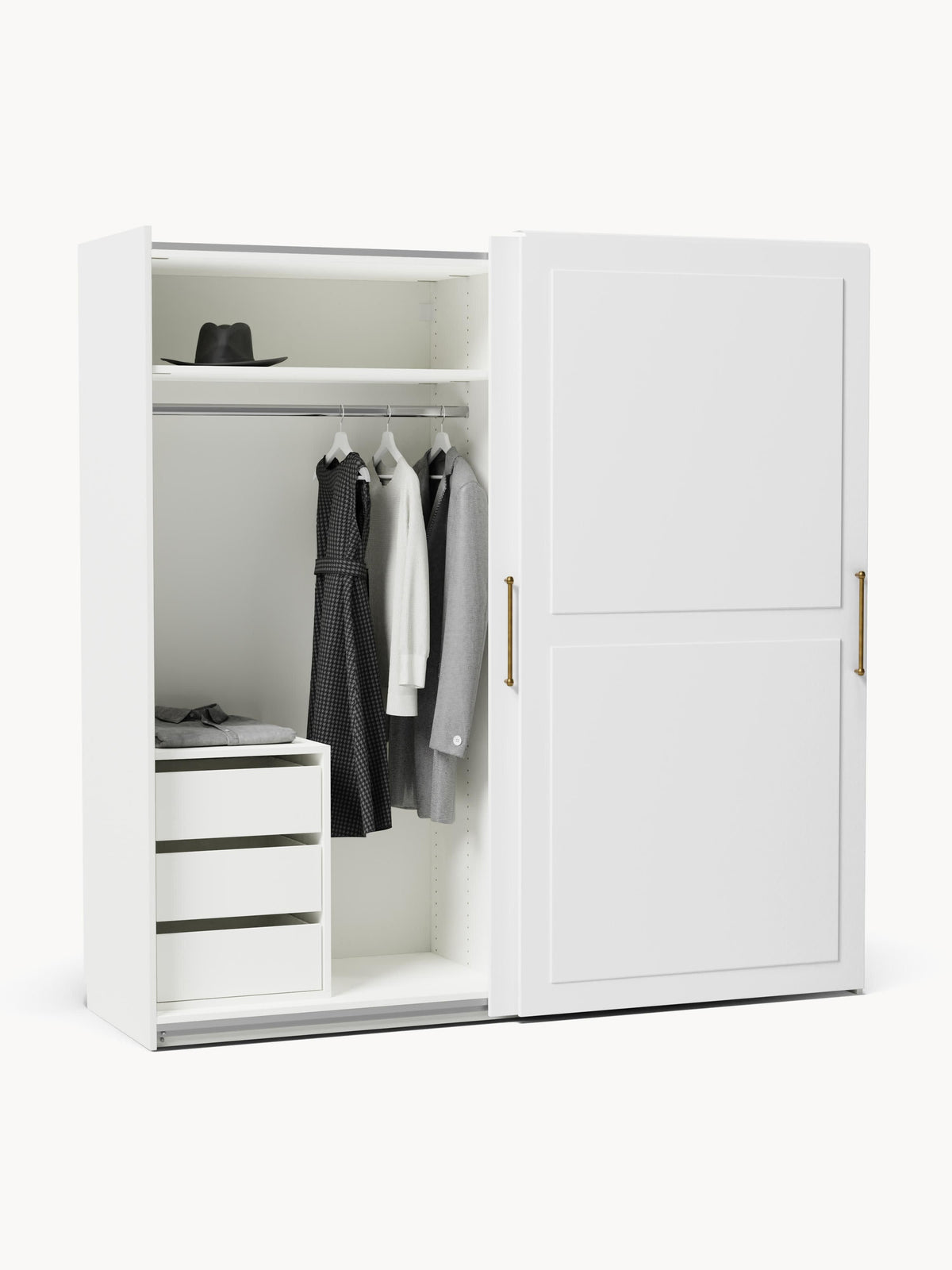 Charlotte Modular Sliding Door Wardrobe, 200 cm Wide, in various sizes