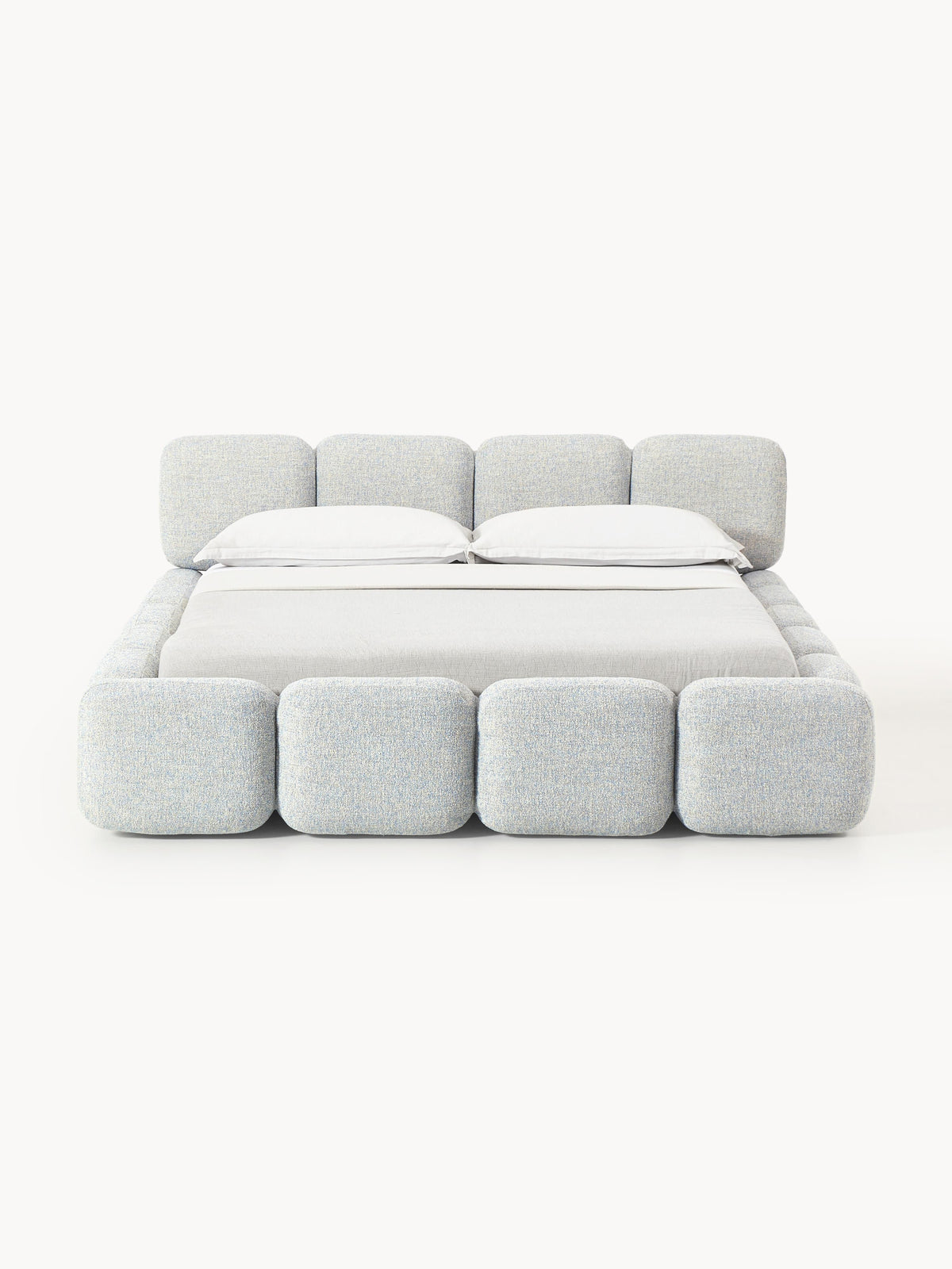 Tayla Upholstered Bouclé Bed with Storage Space
