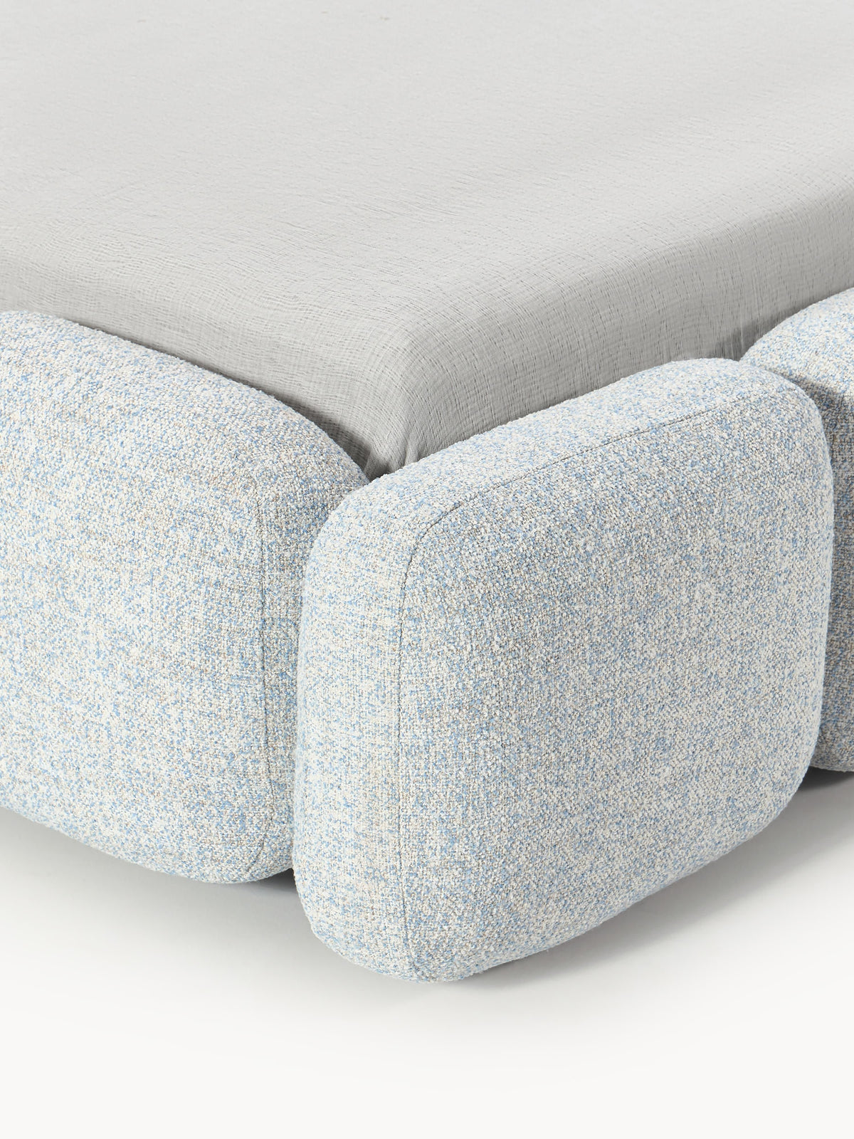 Tayla Upholstered Bouclé Bed with Storage Space