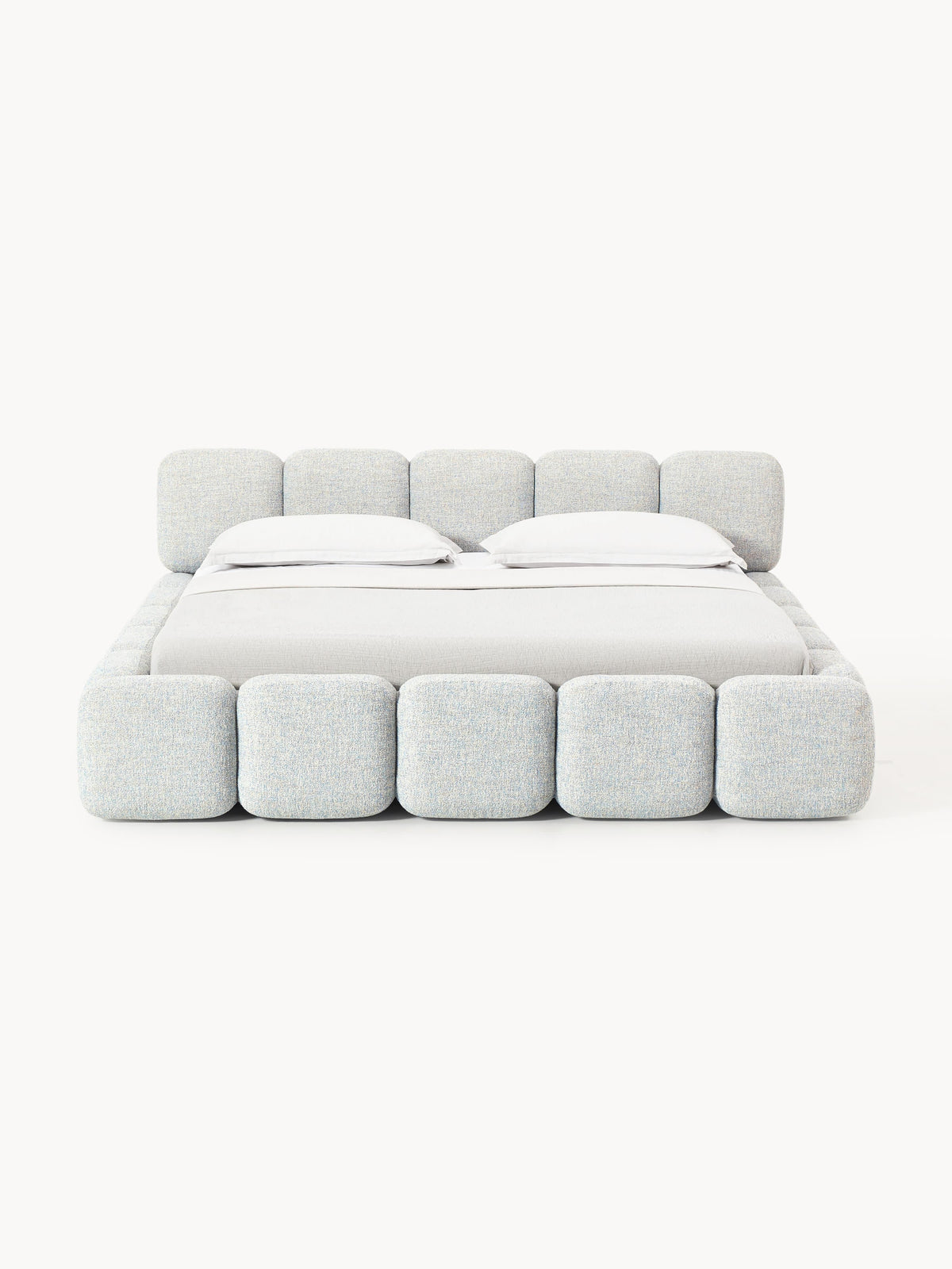 Tayla Upholstered Bouclé Bed with Storage Space