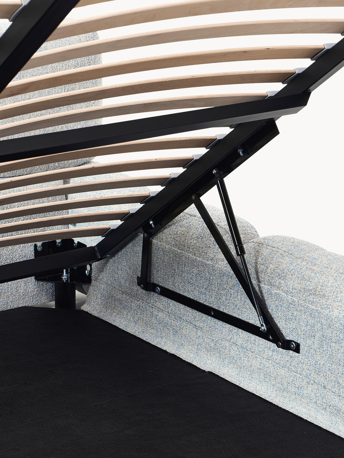 Tayla Upholstered Bouclé Bed with Storage Space