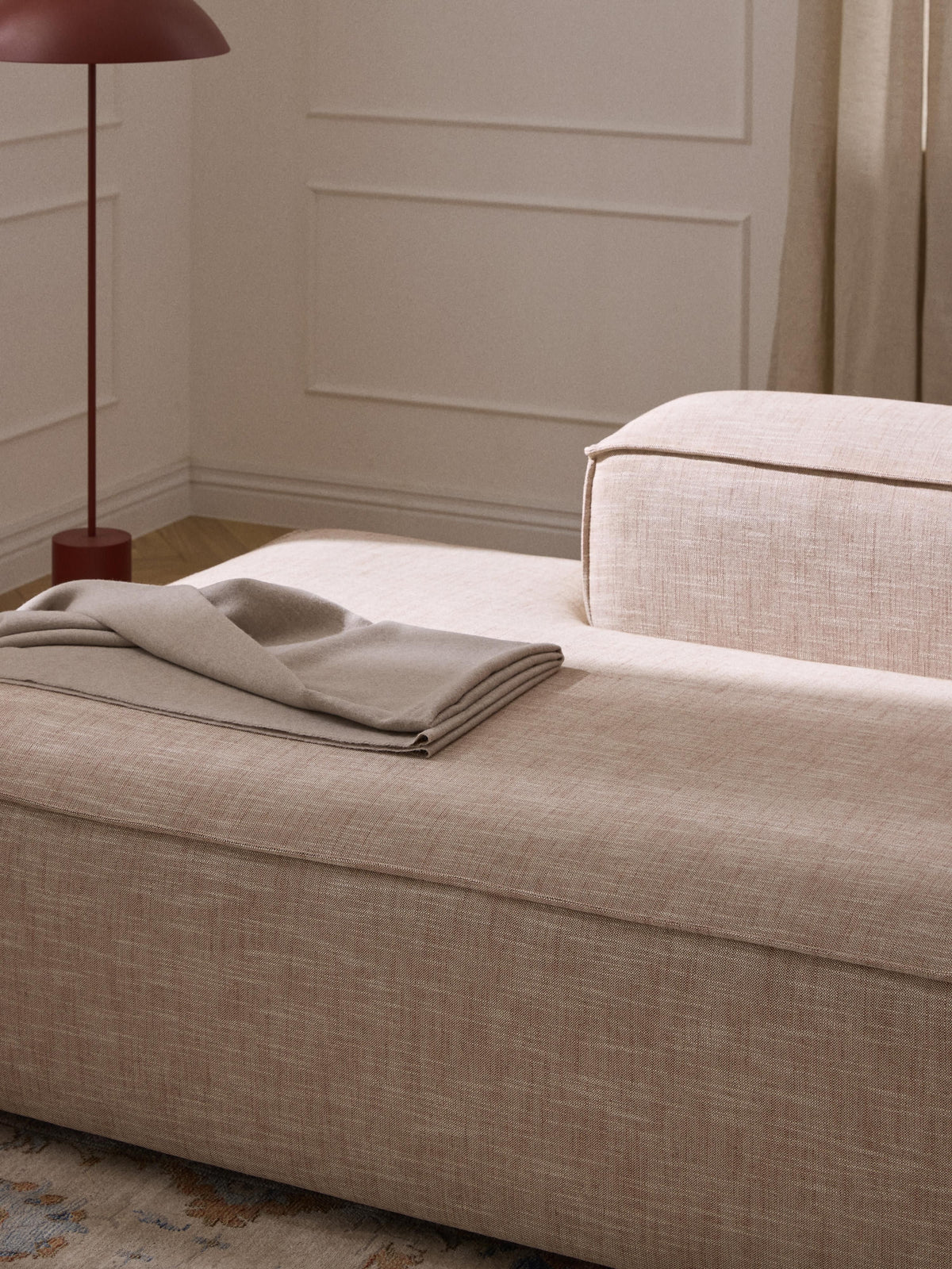 Lennon Linen Blend Modular Ottoman