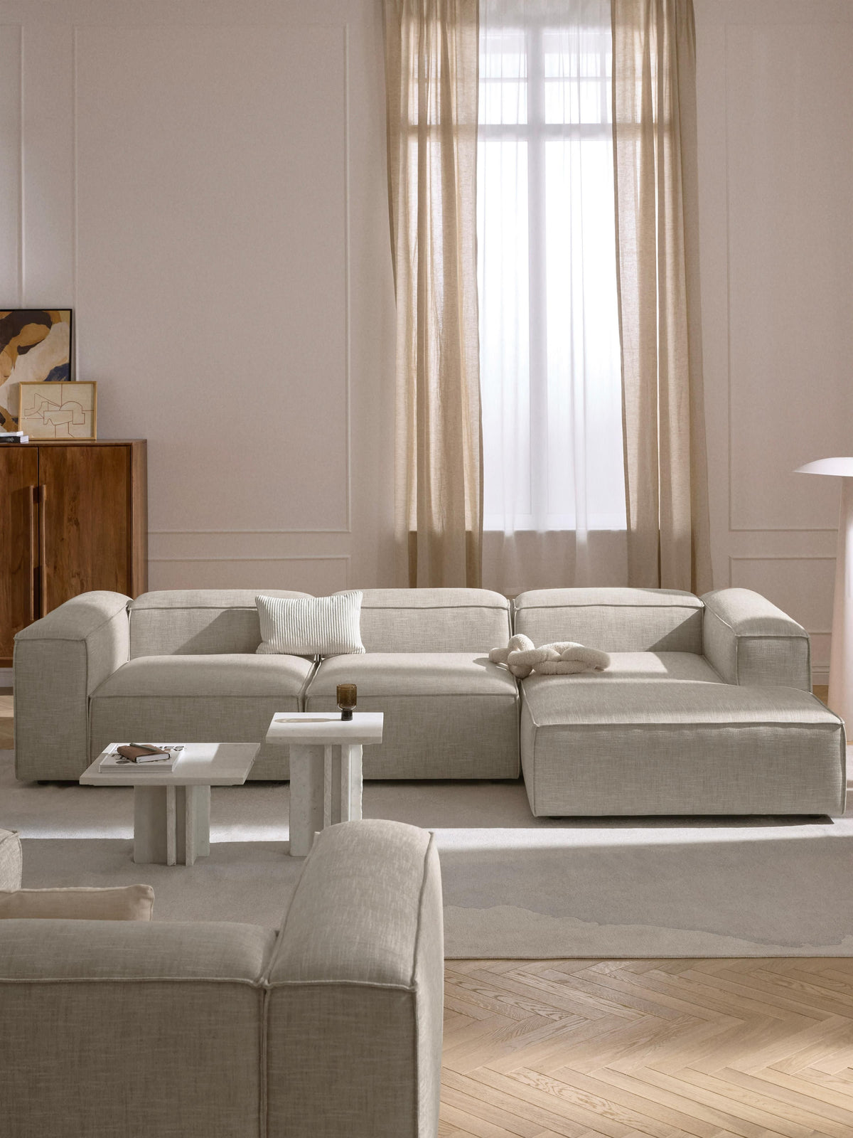 Lennon Linen Blend Corner Chaise Module