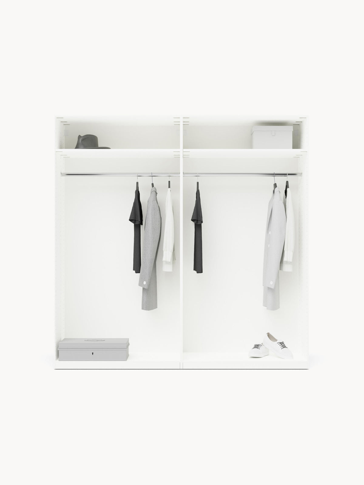 Leon Modular Hinged Door Wardrobe, 200 cm Wide, in various sizes