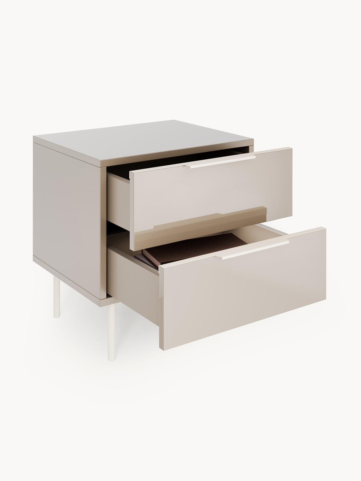 Lennie High-Gloss Bedside Table