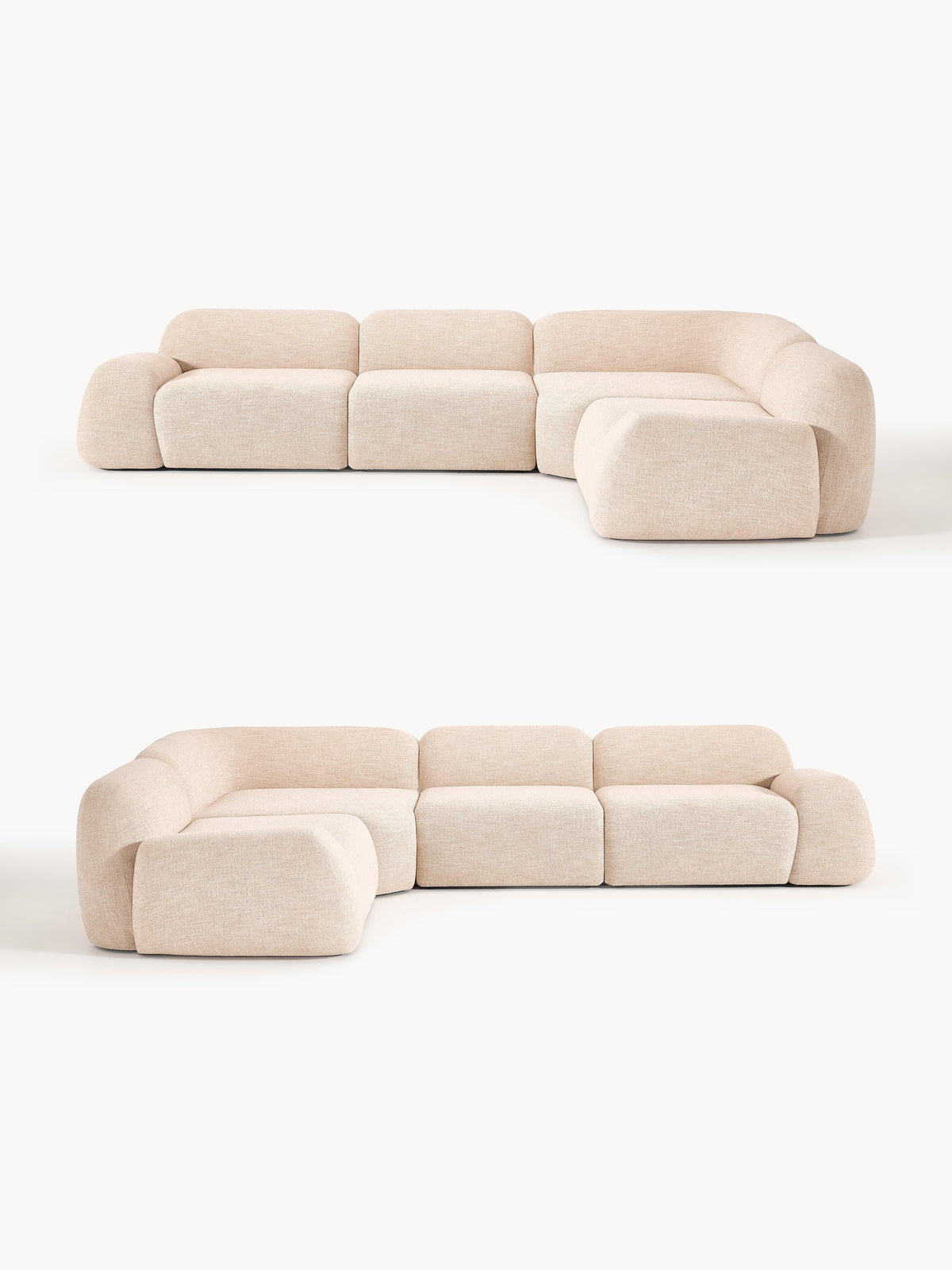 Wolke Modular Bouclé Corner Sofa (4-seater)