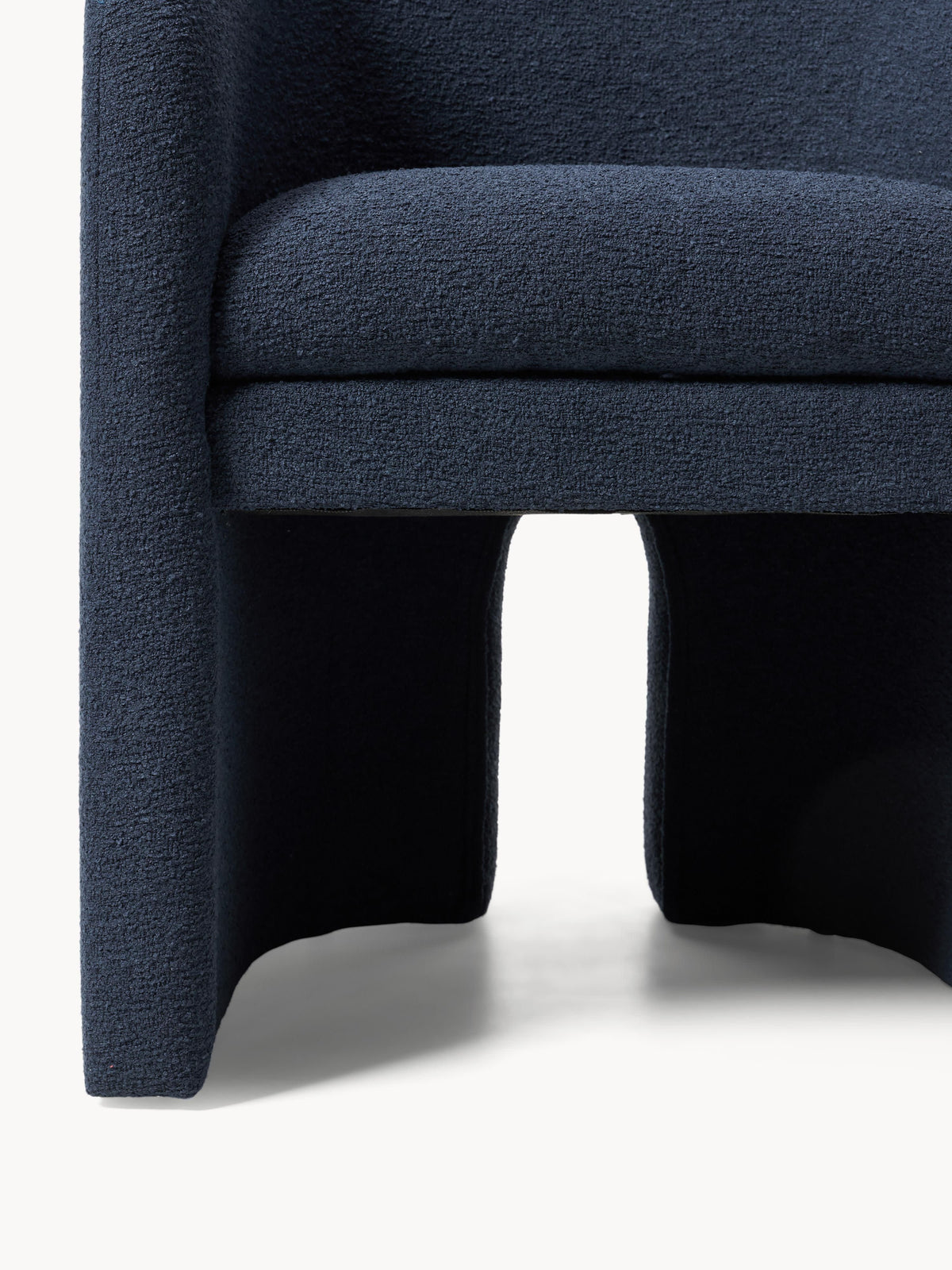 Mairo Bouclé Dining Chair with Armrests