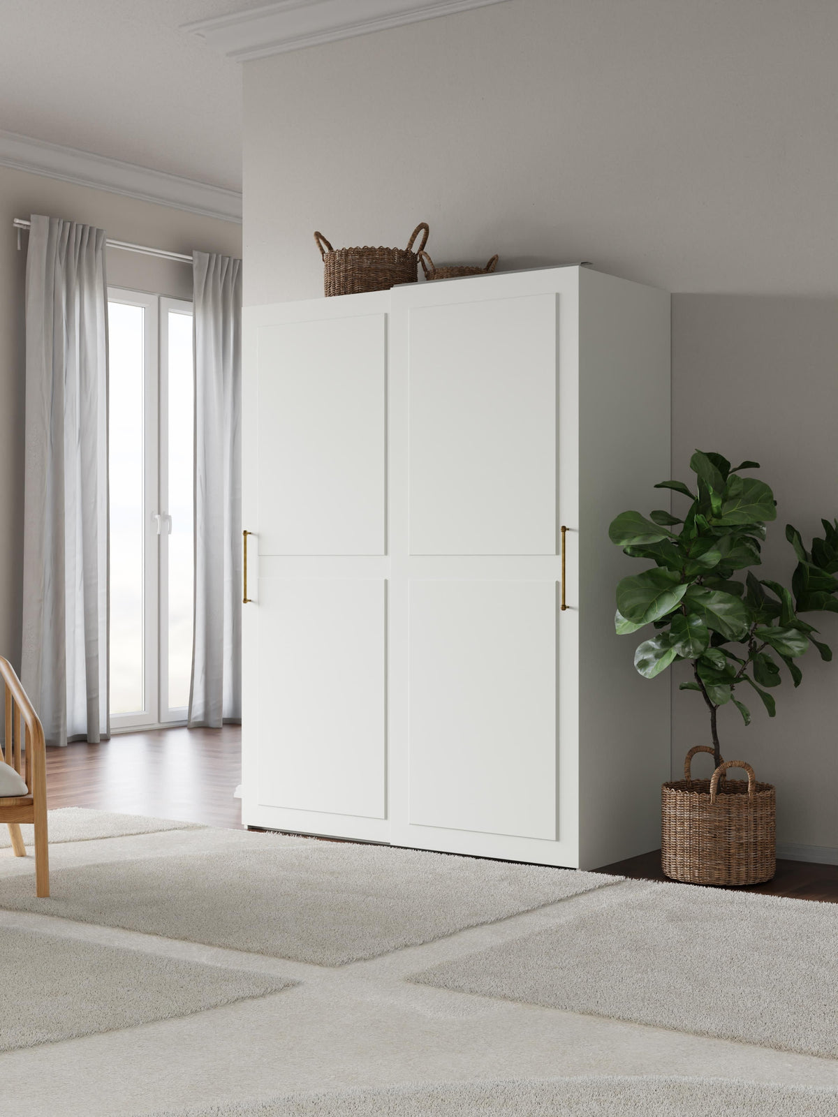 Charlotte Modular Sliding Door Wardrobe, 150 cm Wide, in various sizes