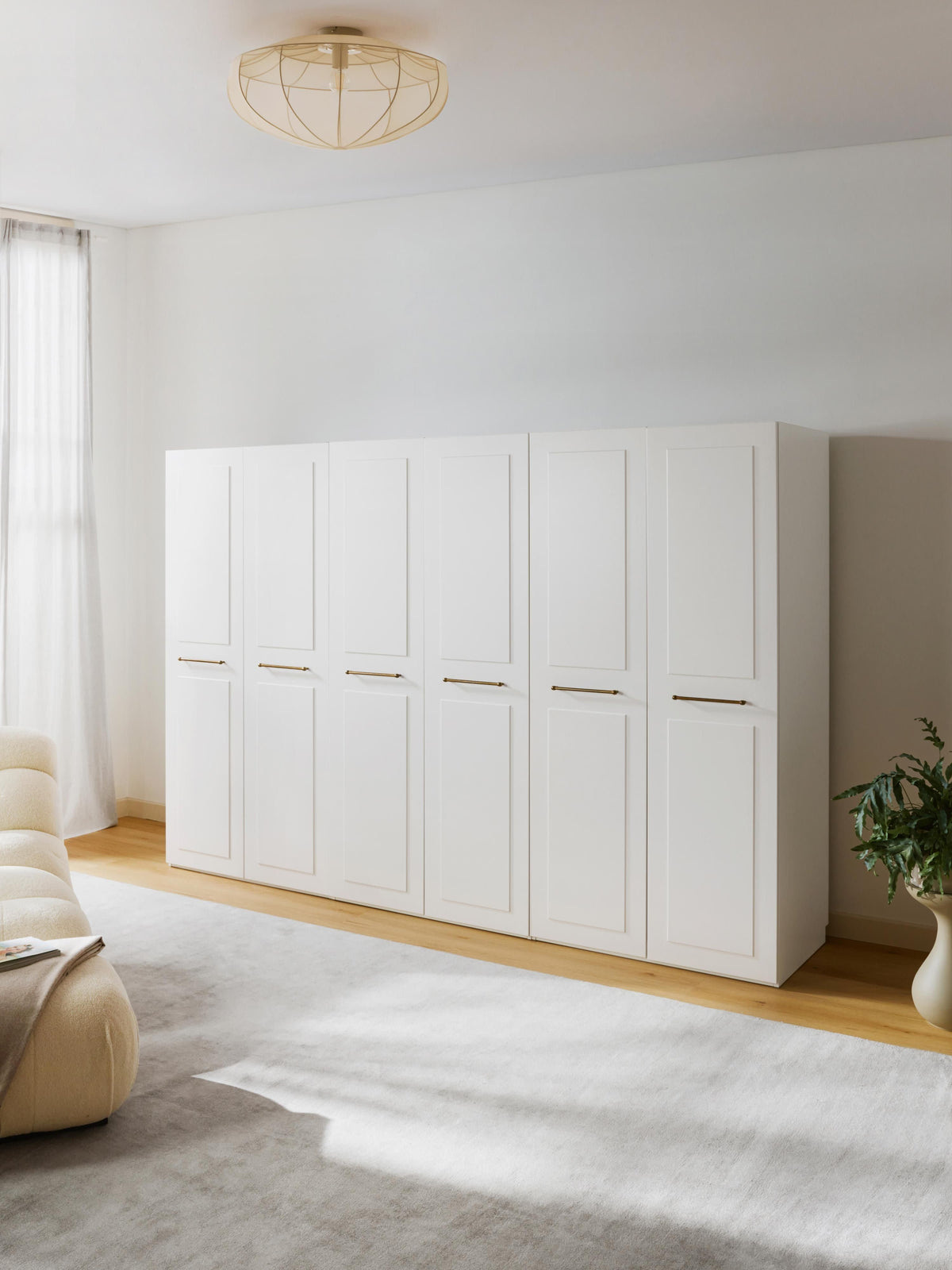 Charlotte Modular Hinged Door Wardrobe, 100 cm Wide, in various sizes