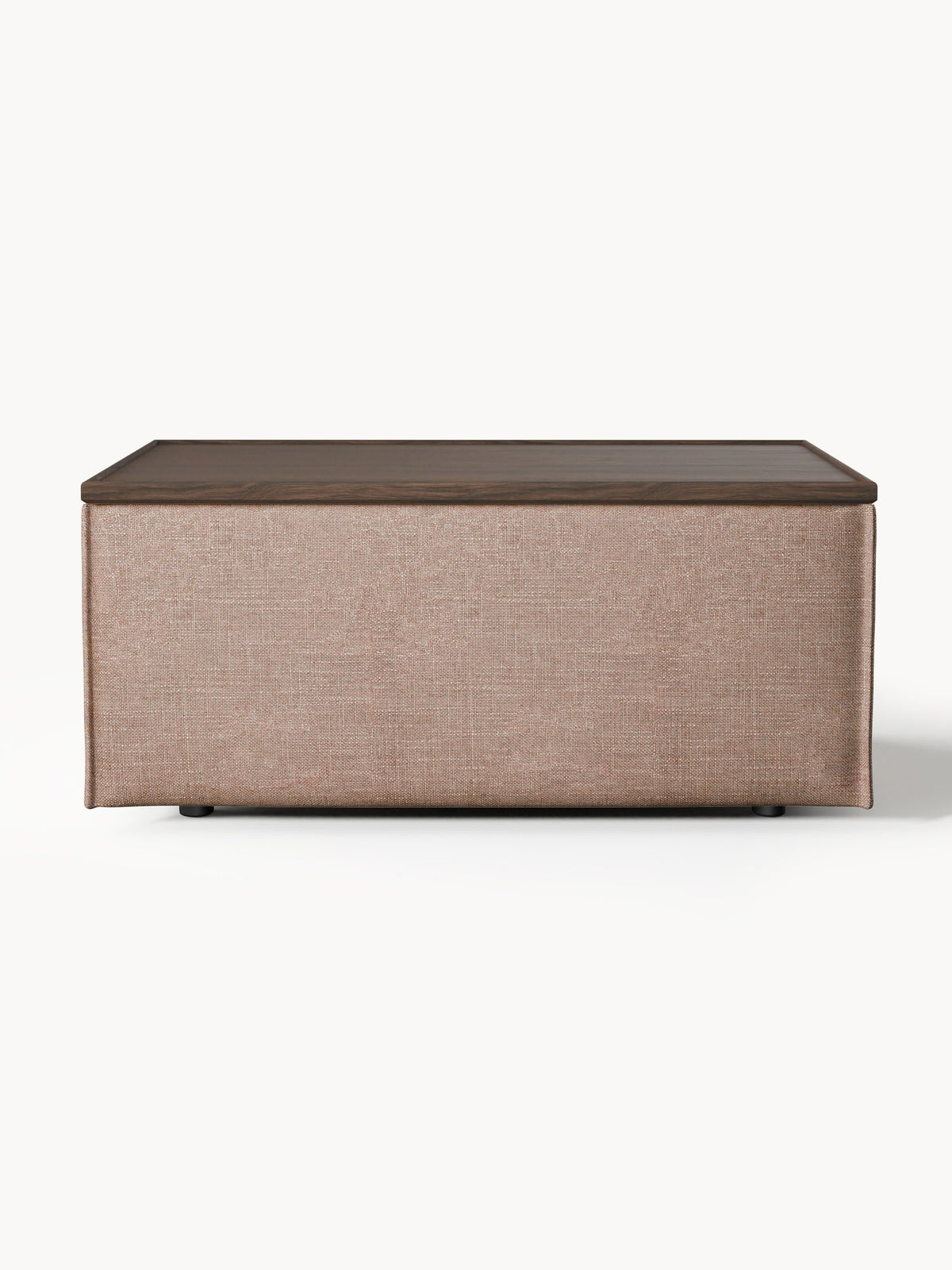 Lennon Linen Blend Ottoman with Storage