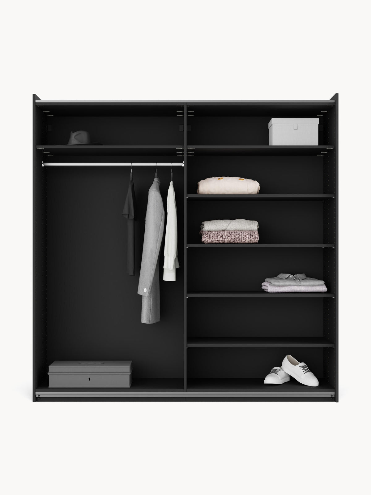 Simone Modular Sliding Door Wardrobe, 200 cm Wide, in various sizes