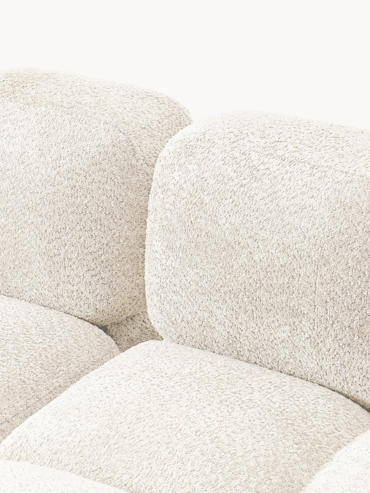 Tayla Modular Teddy-Bouclé Sofa (2-seater) with Ottoman (left/right)