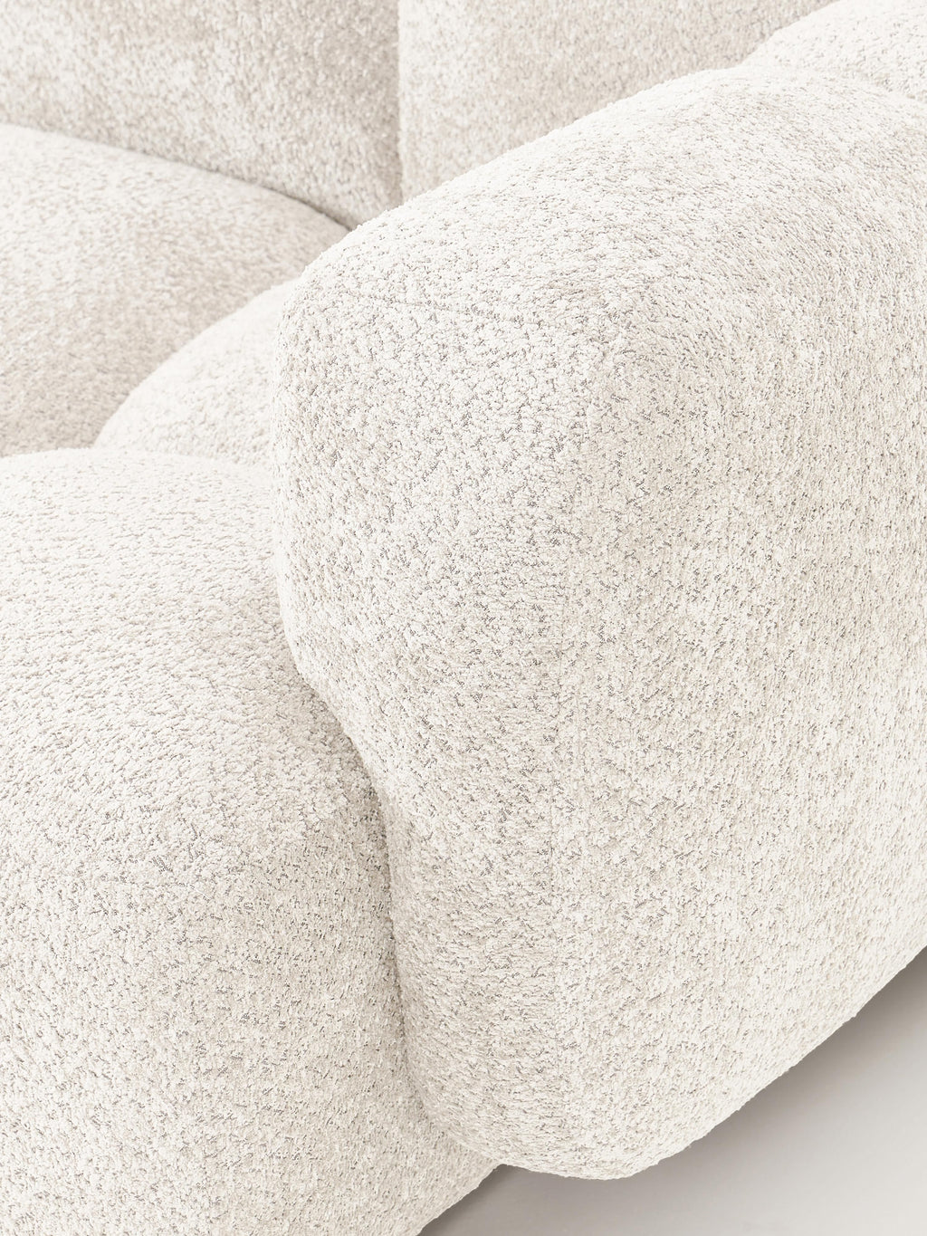 Tayla Modular Teddy-Bouclé Sofa (2-seater) with Ottoman (left/right)