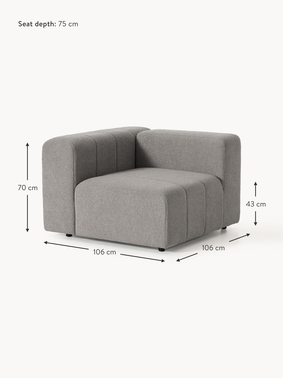 Lena Bouclé Corner Module
