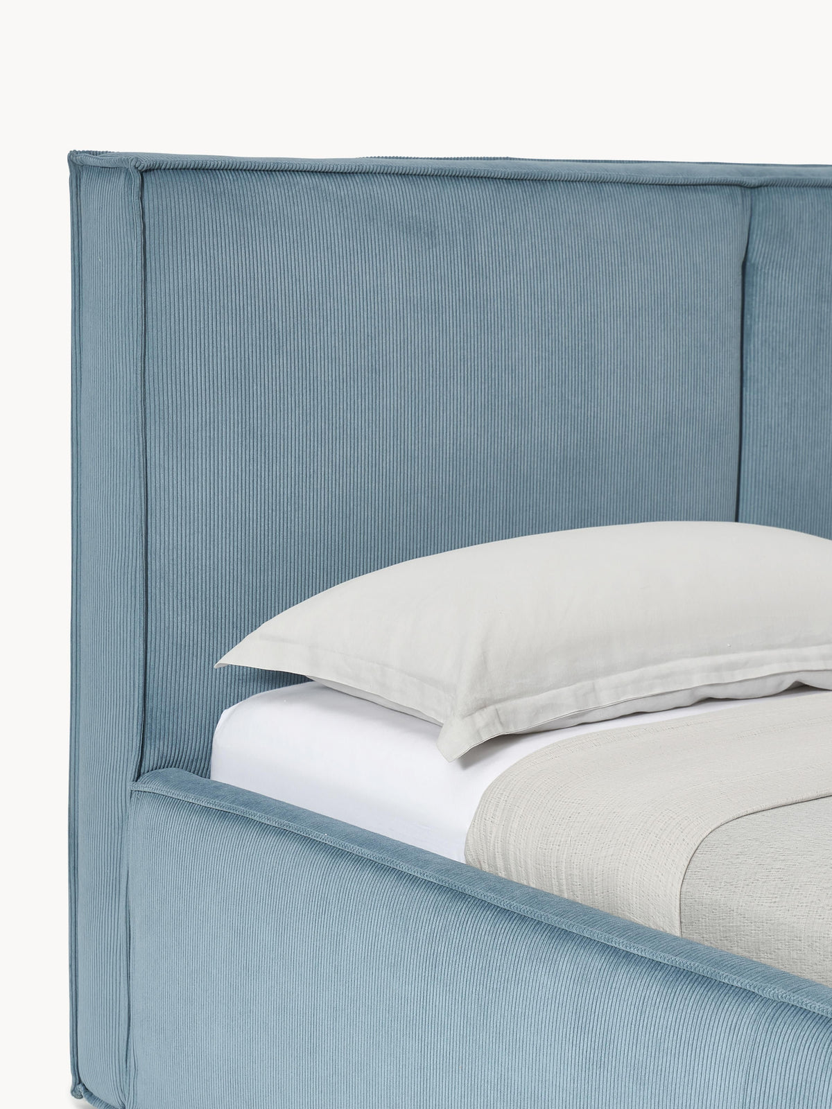 Dream Upholstered Corduroy Bed with Storage Space