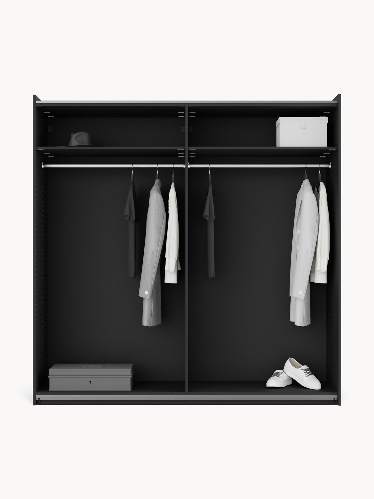 Leon Modular Sliding Door Wardrobe, 200 cm Wide, in various sizes