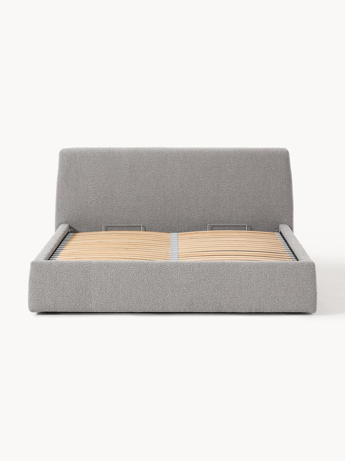 Cloud Upholstered Bouclé Bed with Storage Space