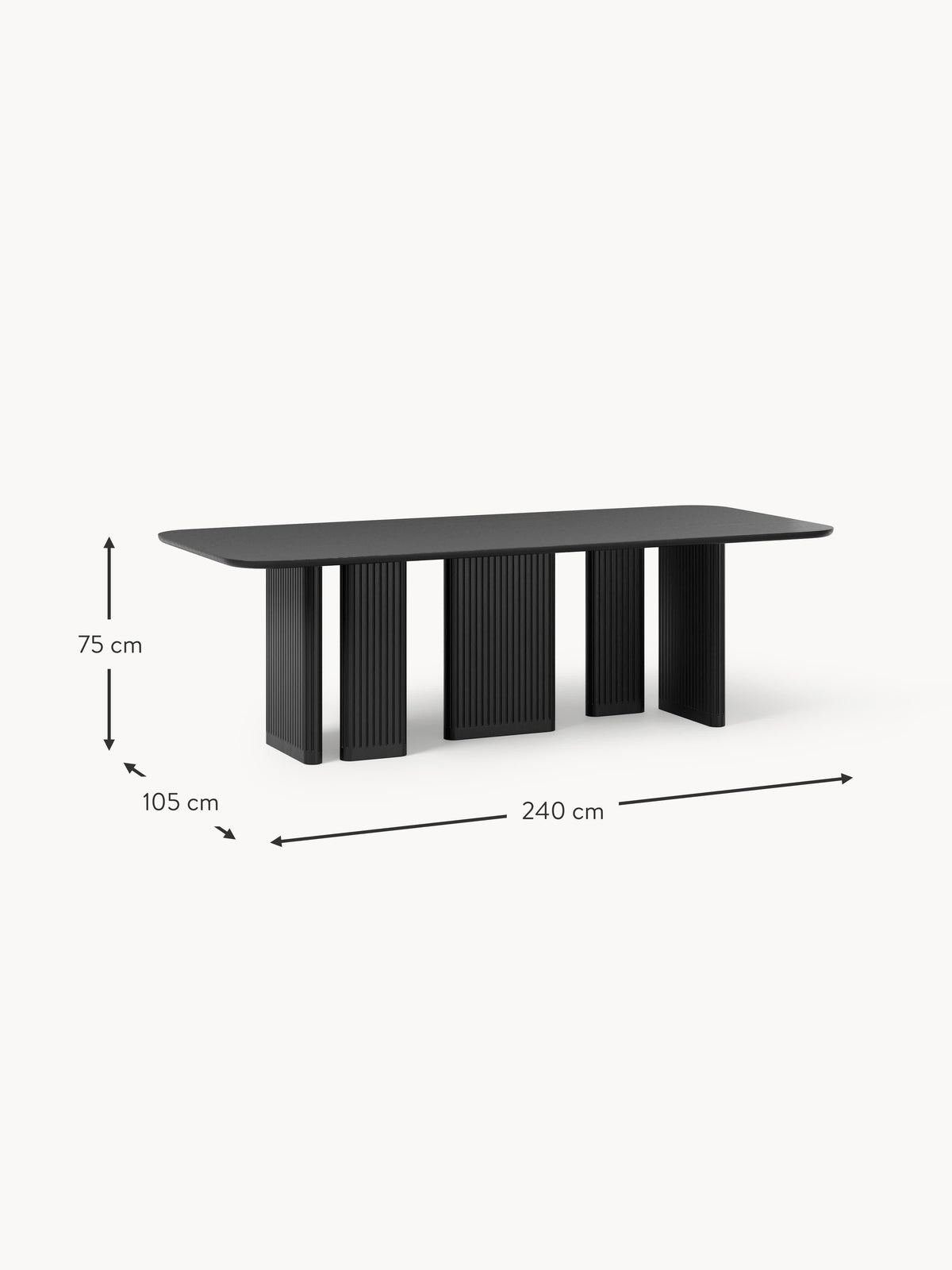 Jolka Oak Wood Dining Table, in various sizes