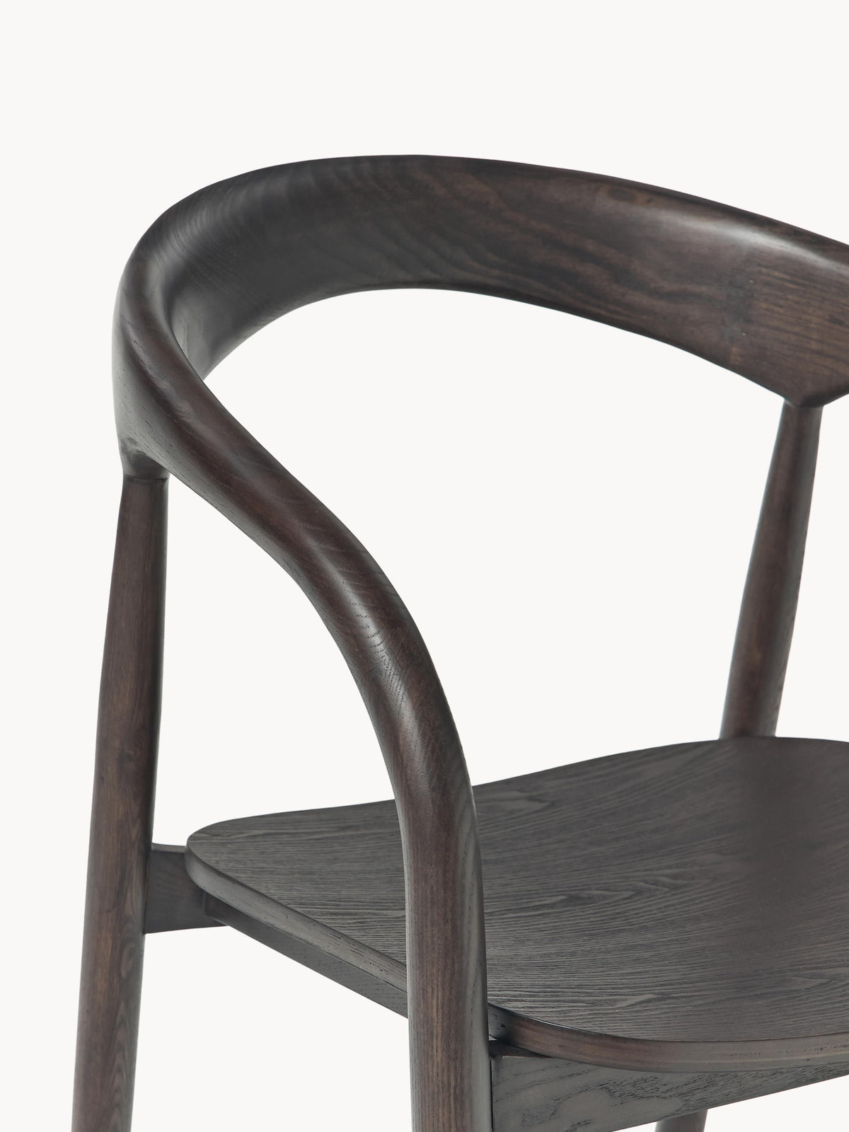 Camille Ash Wood Dining Chair with Armrests