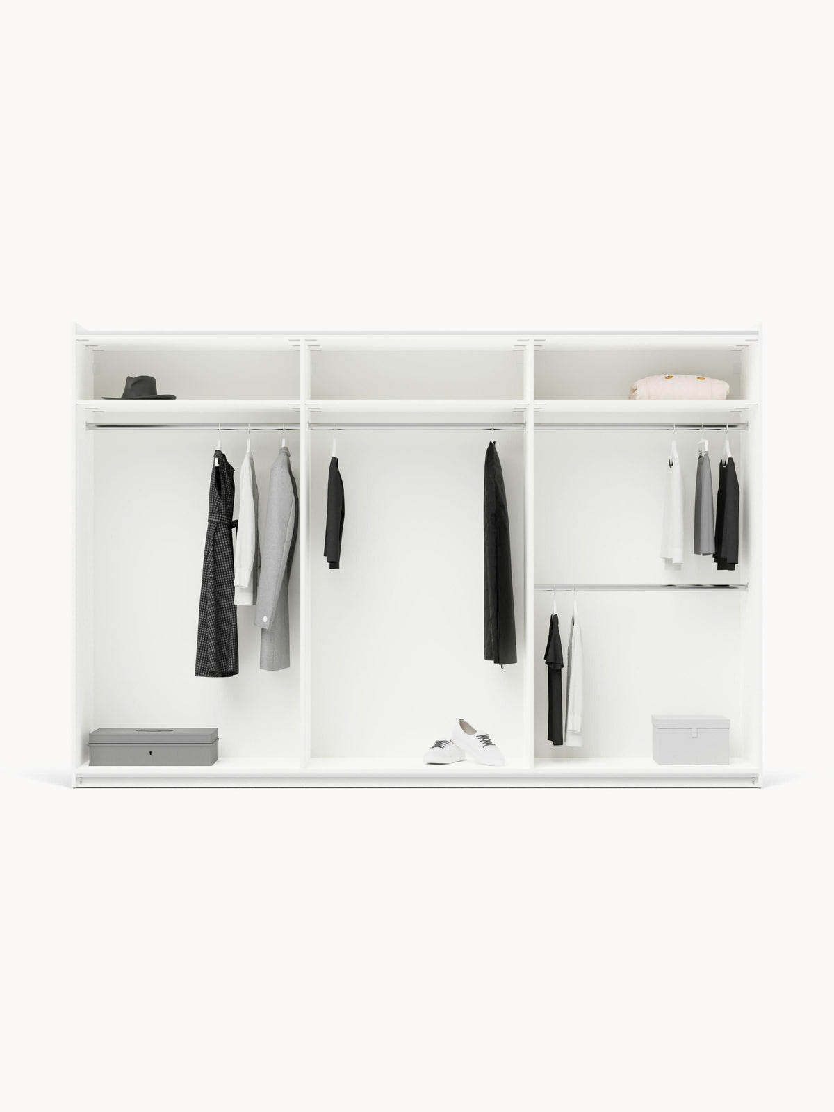 Charlotte Modular Sliding Door Wardrobe, 300 cm Wide, in various sizes