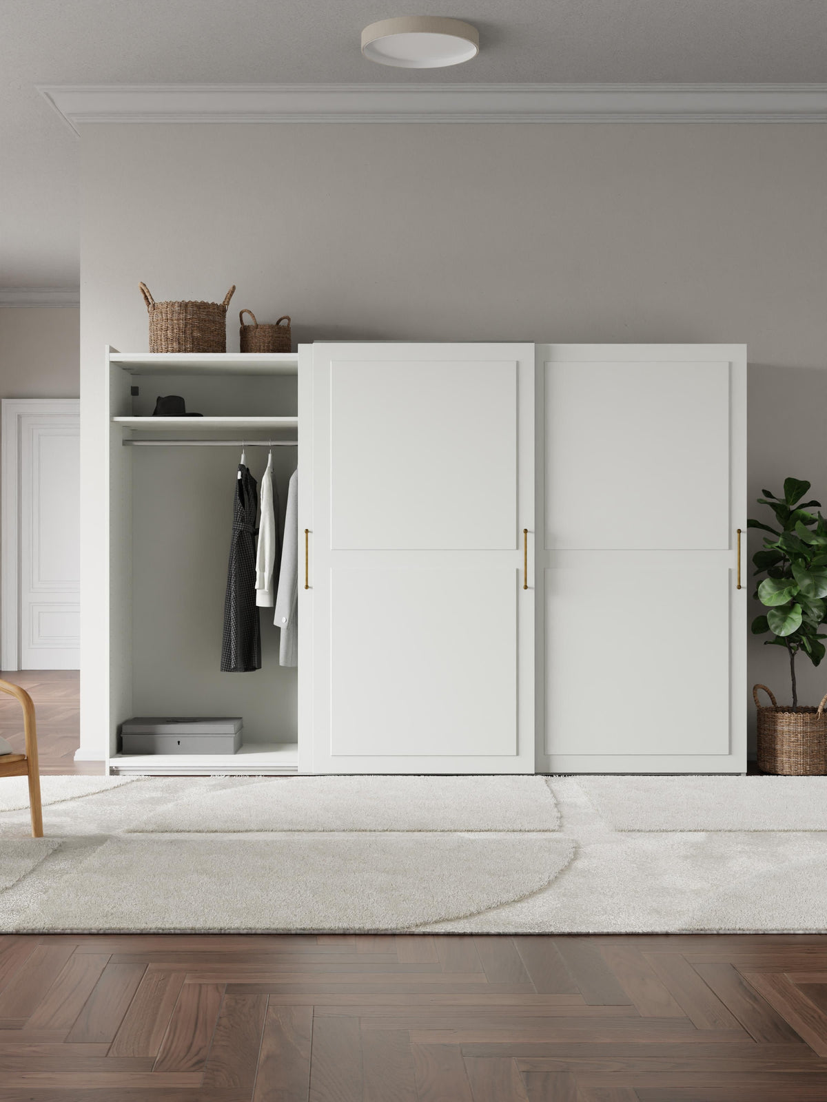 Charlotte Modular Sliding Door Wardrobe, 300 cm Wide, in various sizes