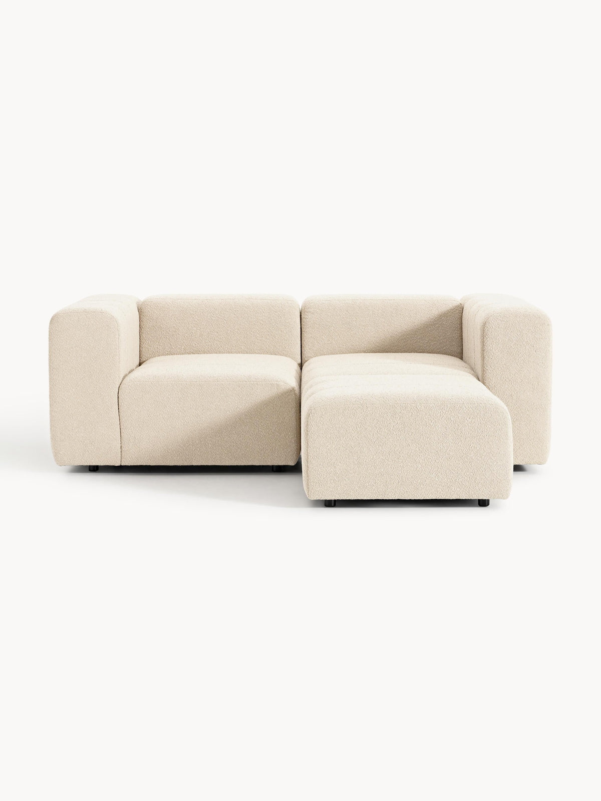 Lena Bouclé Modular Sofa (2-seater) with Ottoman (left/right)