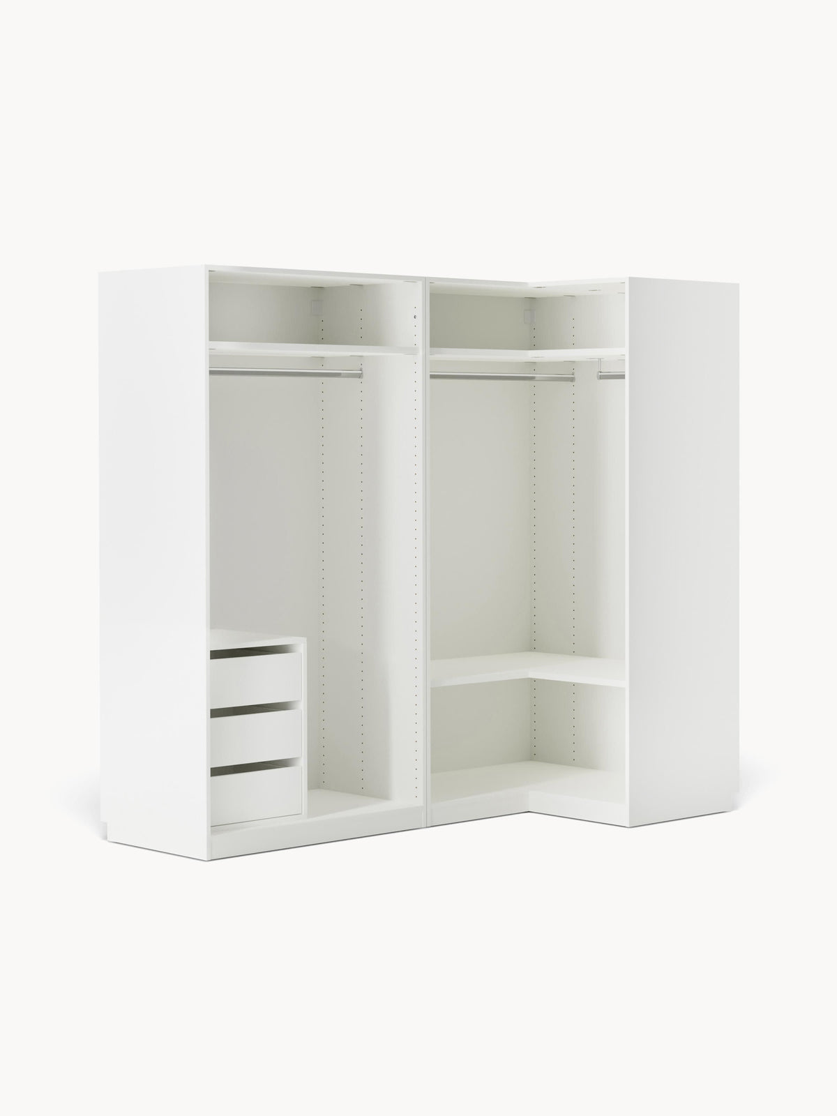Charlotte Modular Corner Wardrobe, 215 cm Wide, in various sizes