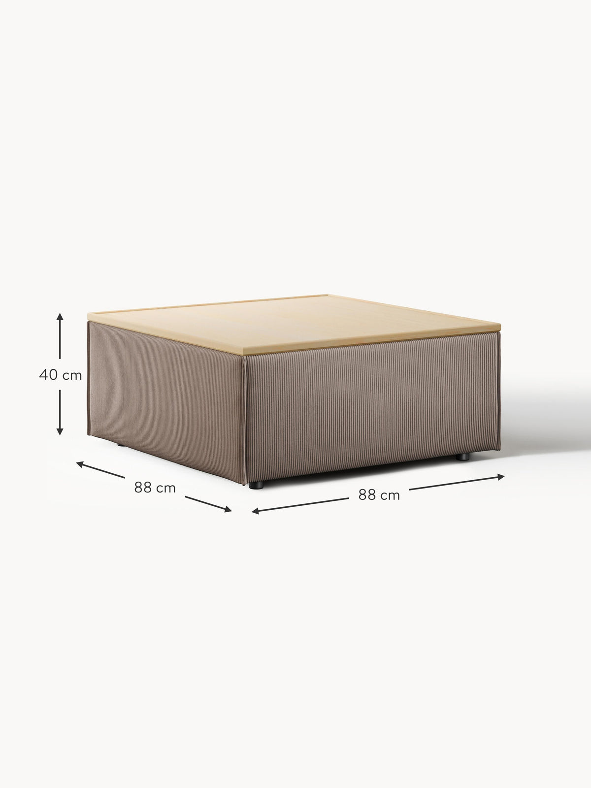 Lennon Corduroy Ottoman with Storage